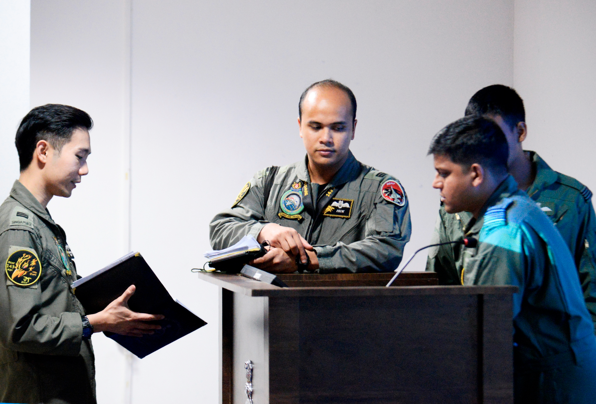 RSAF and IAF personnel participating in an Air Combat and Mission-Oriented Training as part of JMT 19. Photo courtesy: Mindef
