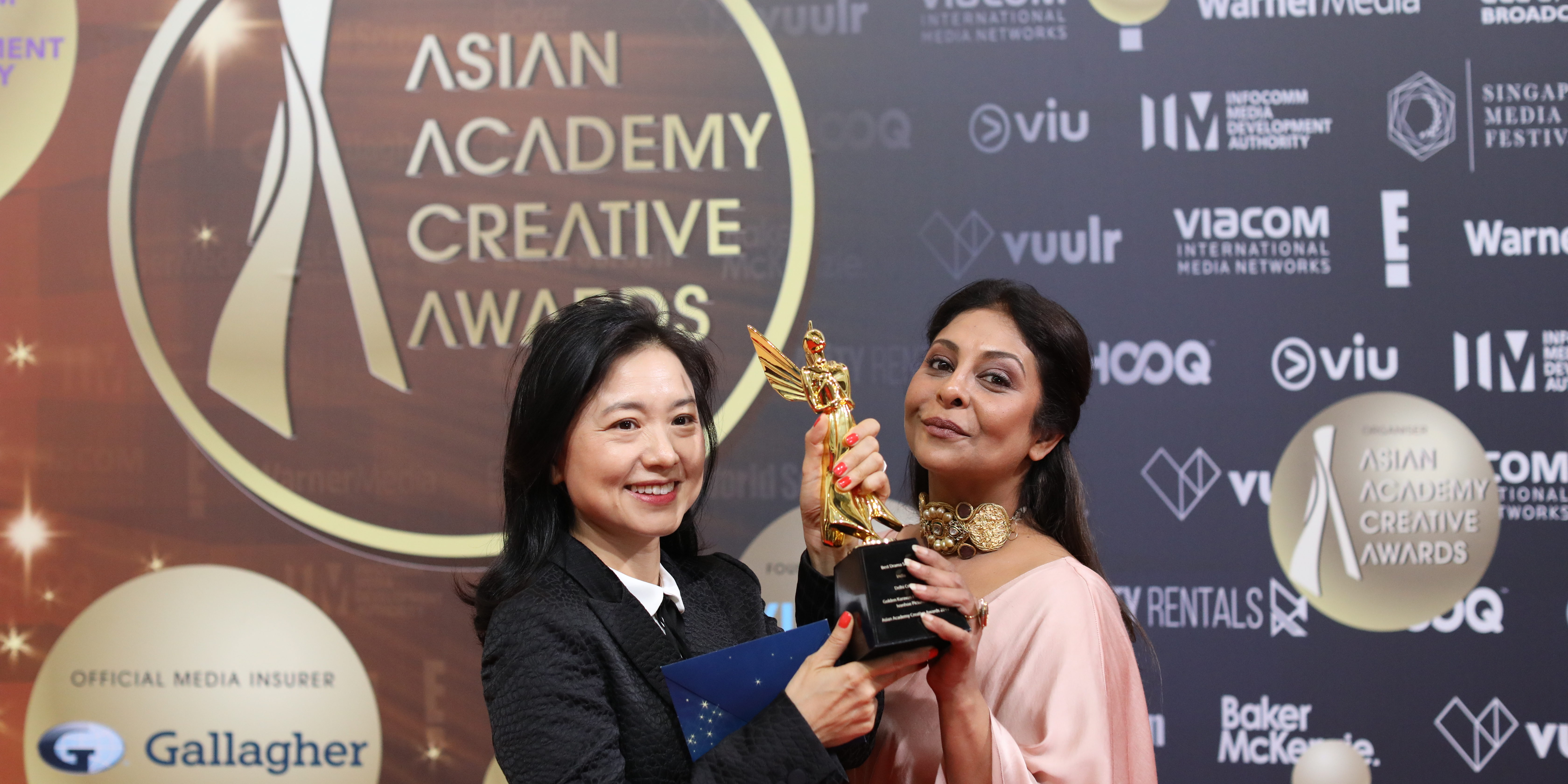 Best Actress In A Leading Role was clinched by Shefali Shah for the Netflix Series 'Delhi Crime' at the Asian Academy Creative Awards 2019 held in Singapore. Photo Courtesy: AAA