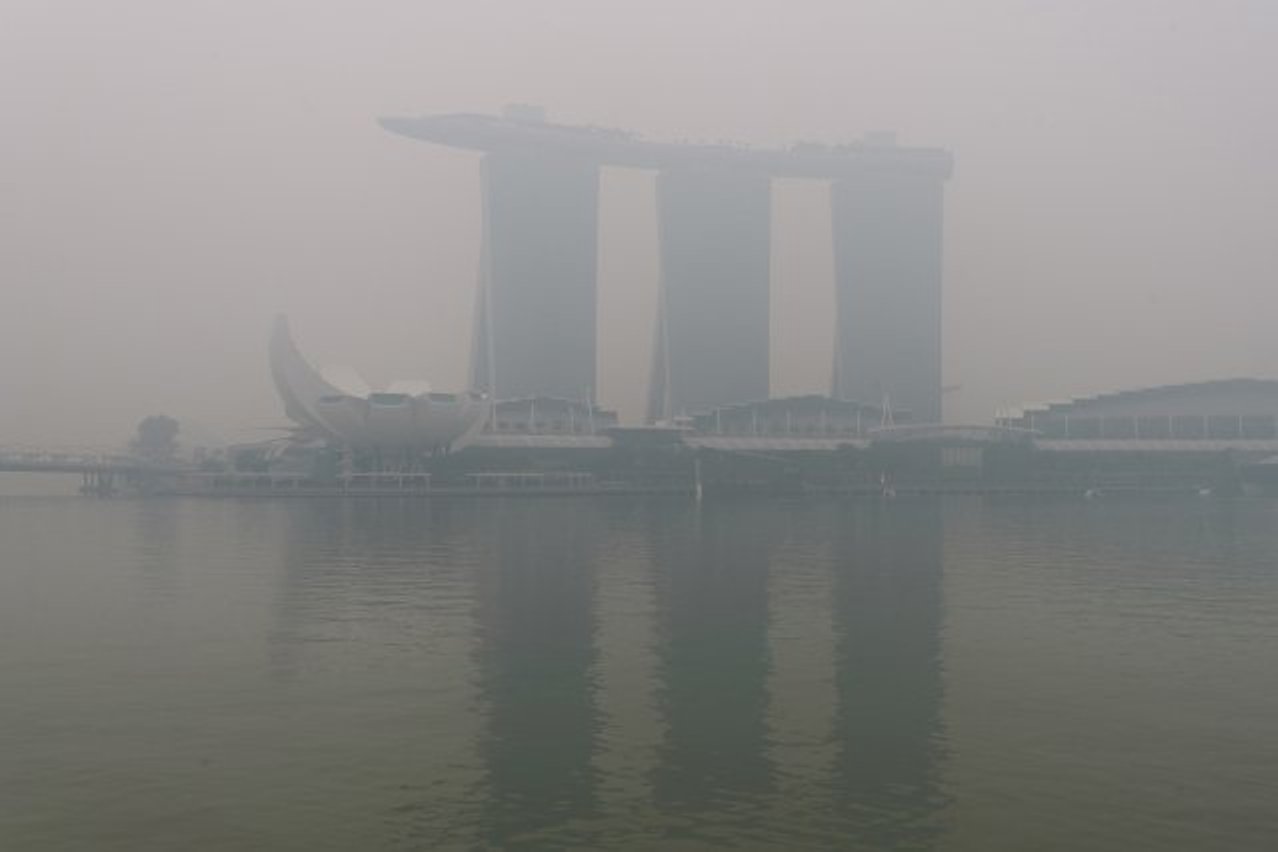 Singapore's haze was the most searched on Google by residents of the island nation. Photo courtesy: Twitter/@SmartAirFilters