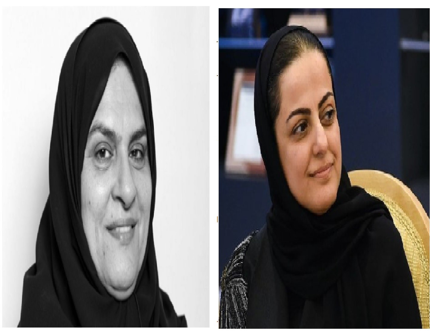 Left, UAE's Raja Easa Al Gurg, first ever Emirati woman appointed to board of HSBC Bank Middle East Limited and right, Rania Nashar with over 20 years of experience in commercial banking sector. Photo Courtesy: Forbes/ Twitter