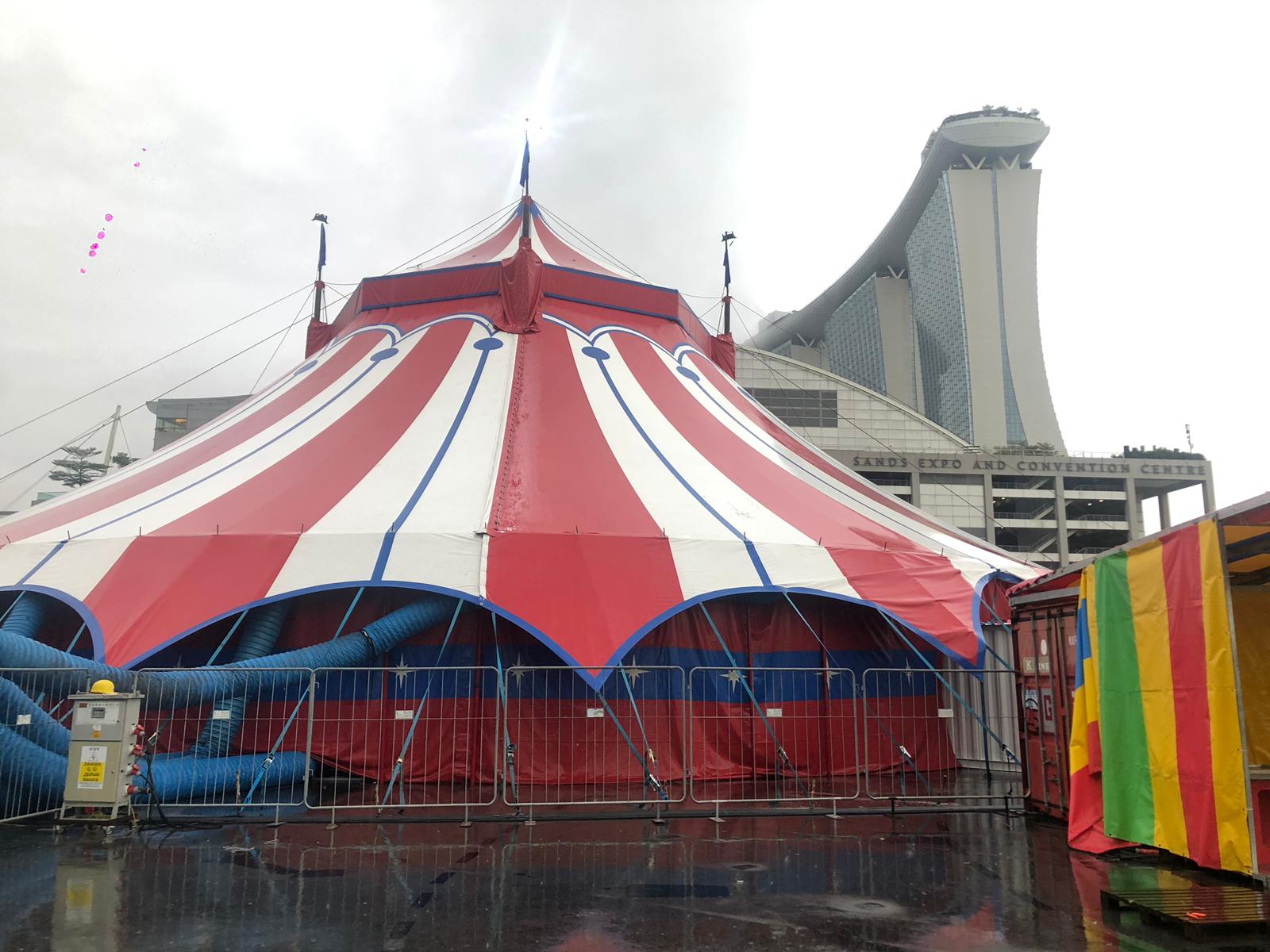 The Big Top of the Great Circus of Europe, Venue: Bayfront Event Space, 12A Bayfront Avenue, Singapore 018970, From: 3pm to 11pm, Dec 20 to Jan 1. Photo Credit: Connected to India