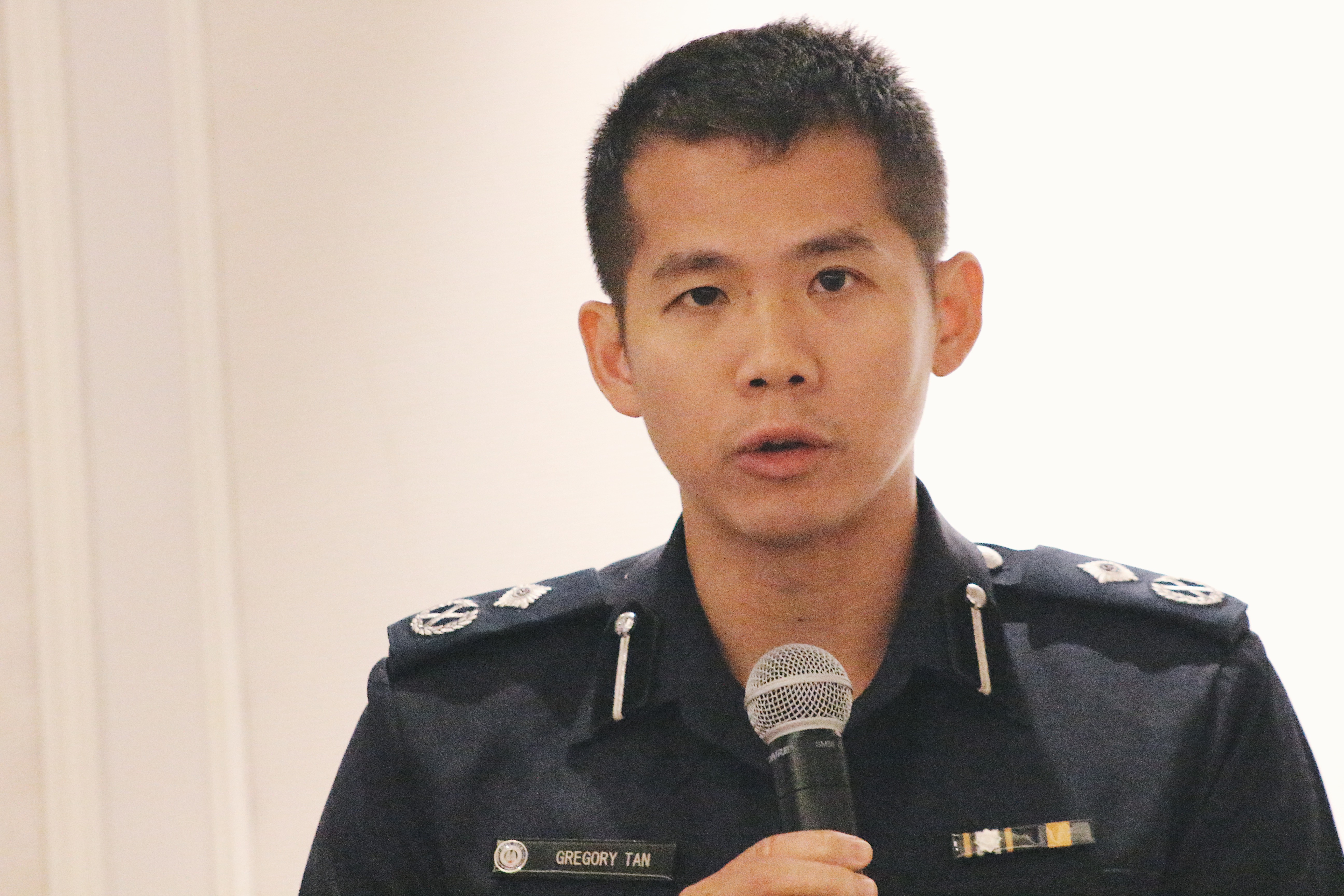 Singapore’s Assistant Commissioner of Police(ACP) and Commander of Central Police Division, Singapore Police Force, Gregory Tan Siew Hin, who joined the Singapore Police Force (SPF) in 2002 and has served 17 years with the SPF speaking at a media briefing for MBSC 2020. Photo Credit: Connected to India