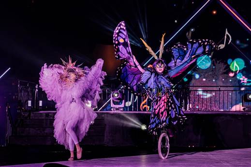 Leading unicycle troupe from Japan, Watarida Kawasaki Unicycle Club, decked in beautiful butterfly costumes performing an array of dazzling dances. Photo courtesy: Urban Redevelopment Authority