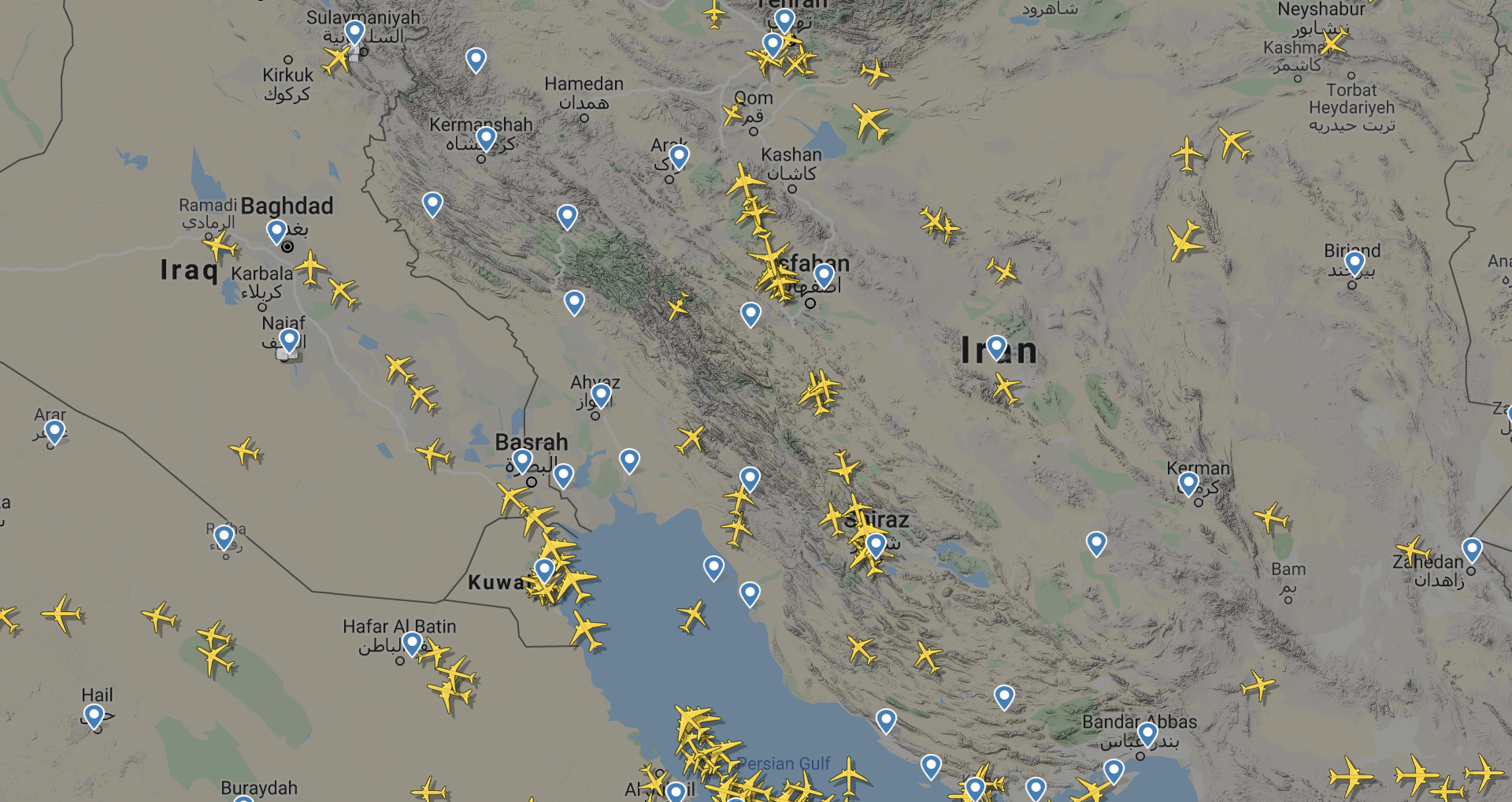 Screenshot: Flightradar24