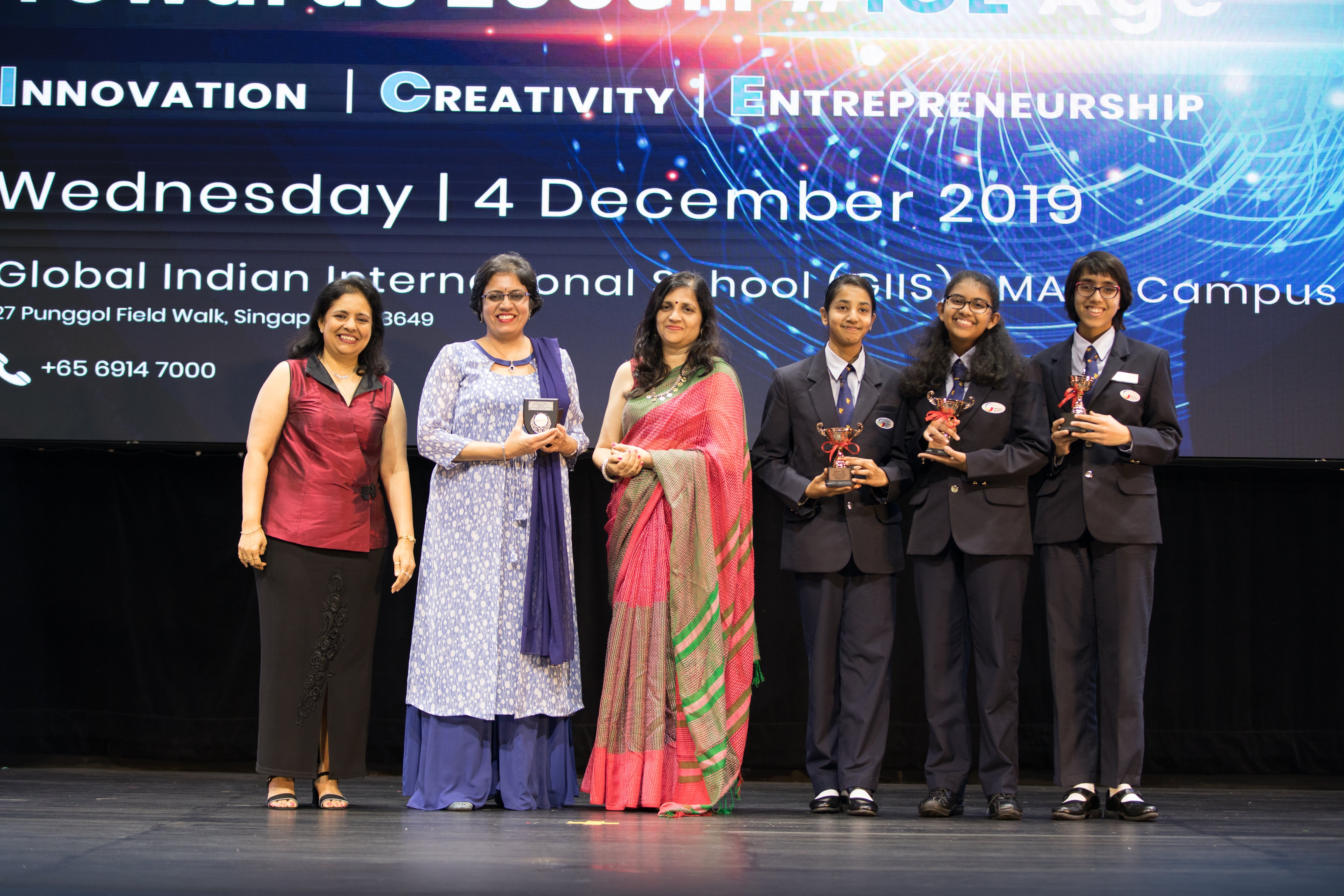 GIIS students presented with prizes at the RWCC. Photo courtesy: GIIS