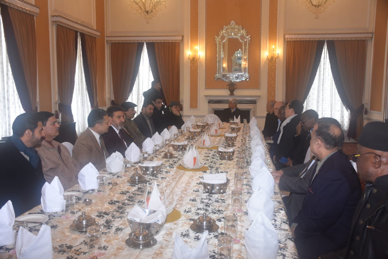 Delegation of foreign envoys meets political leaders from Jammu and Kashmir. 