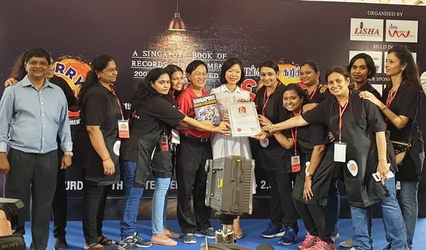 LISHA created a buzz by organising a Curry Fiesta, headed by its Ladies Wing, that got a place in the Singapore Book of Records. Photo Courtesy: LISHA