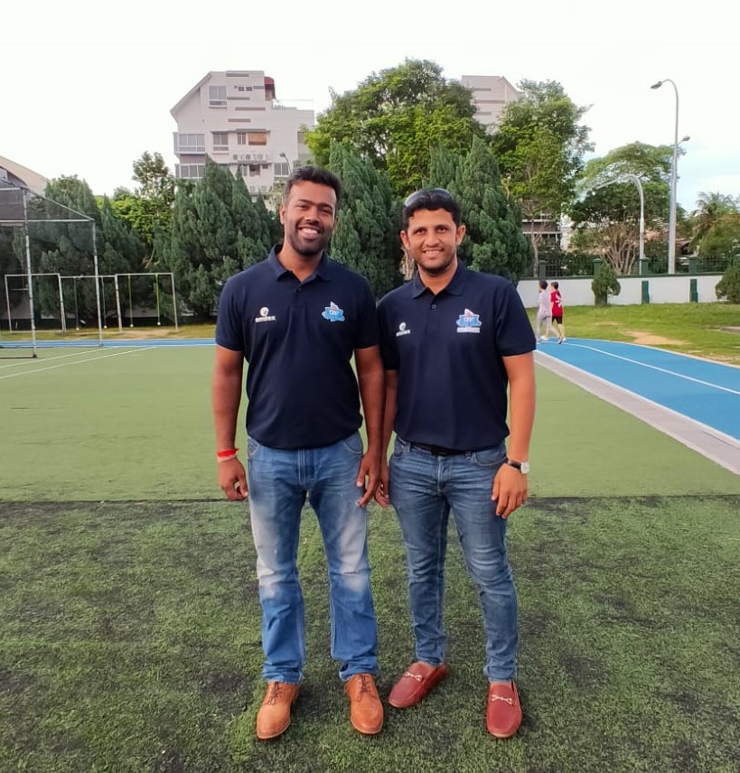 Vishal Sharma, brother of Rohit Sharma and Chetan Suryawanshi, former captain of the Singapore cricket team at St Patricks school in Singapore. Photo: Connected to India