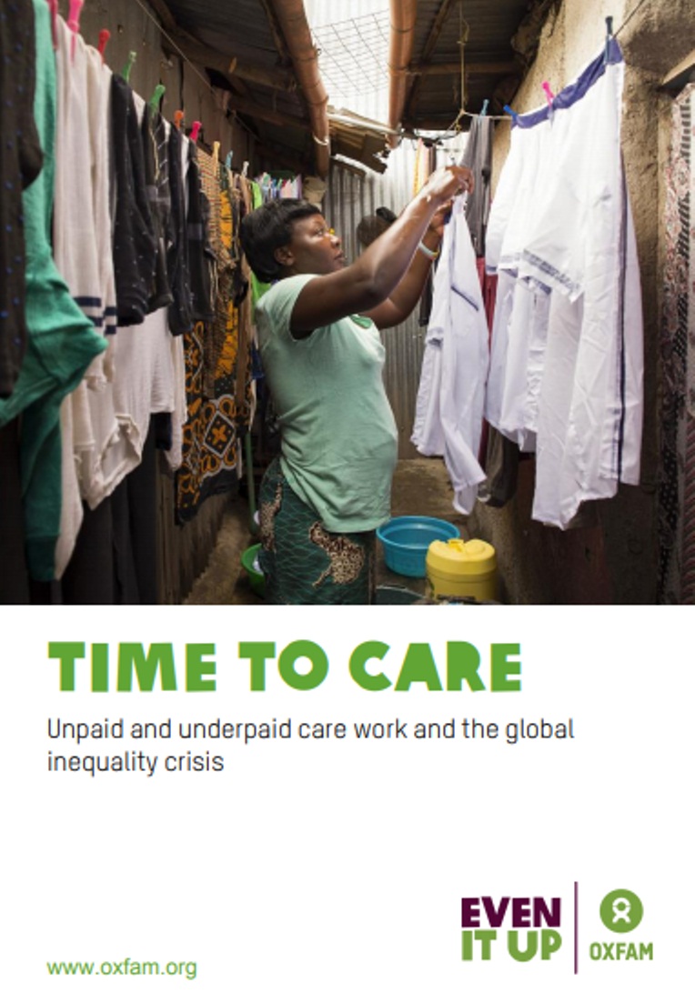 Oxfam has released its study entitled 'Time to Care' ahead of the 50th Annual Meeting of the World Economic Forum (WEF) in Davos. Photo courtesy: www.oxfam.org