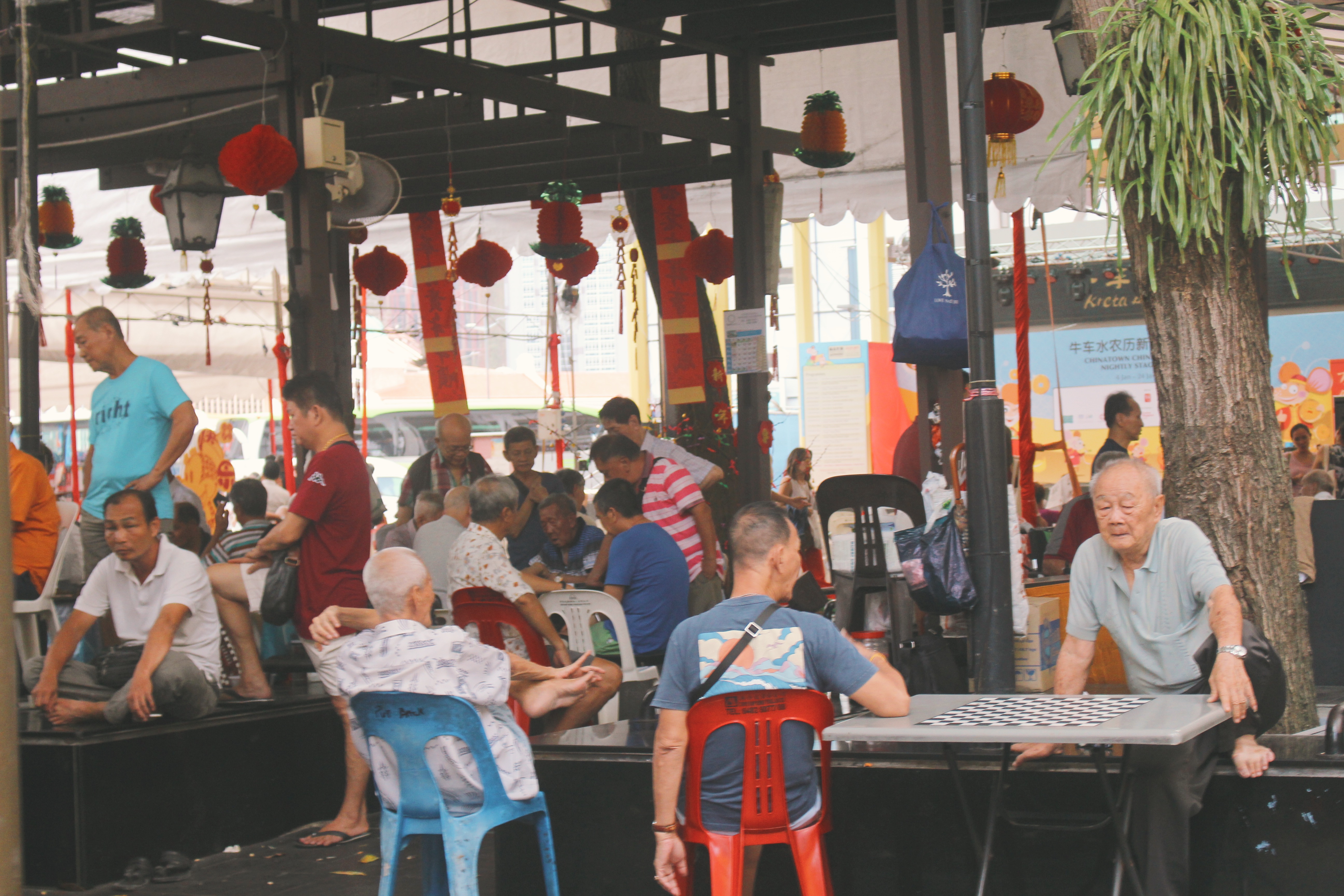 This open space is where the older folks gather daily for their chess games. Photo: Connected to India