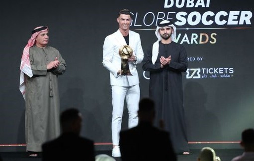 Football star Cristiano Ronaldo is the latest to get a UAE Gold Card. File Photo Courtesy: Dubai Globe Soccer Awards