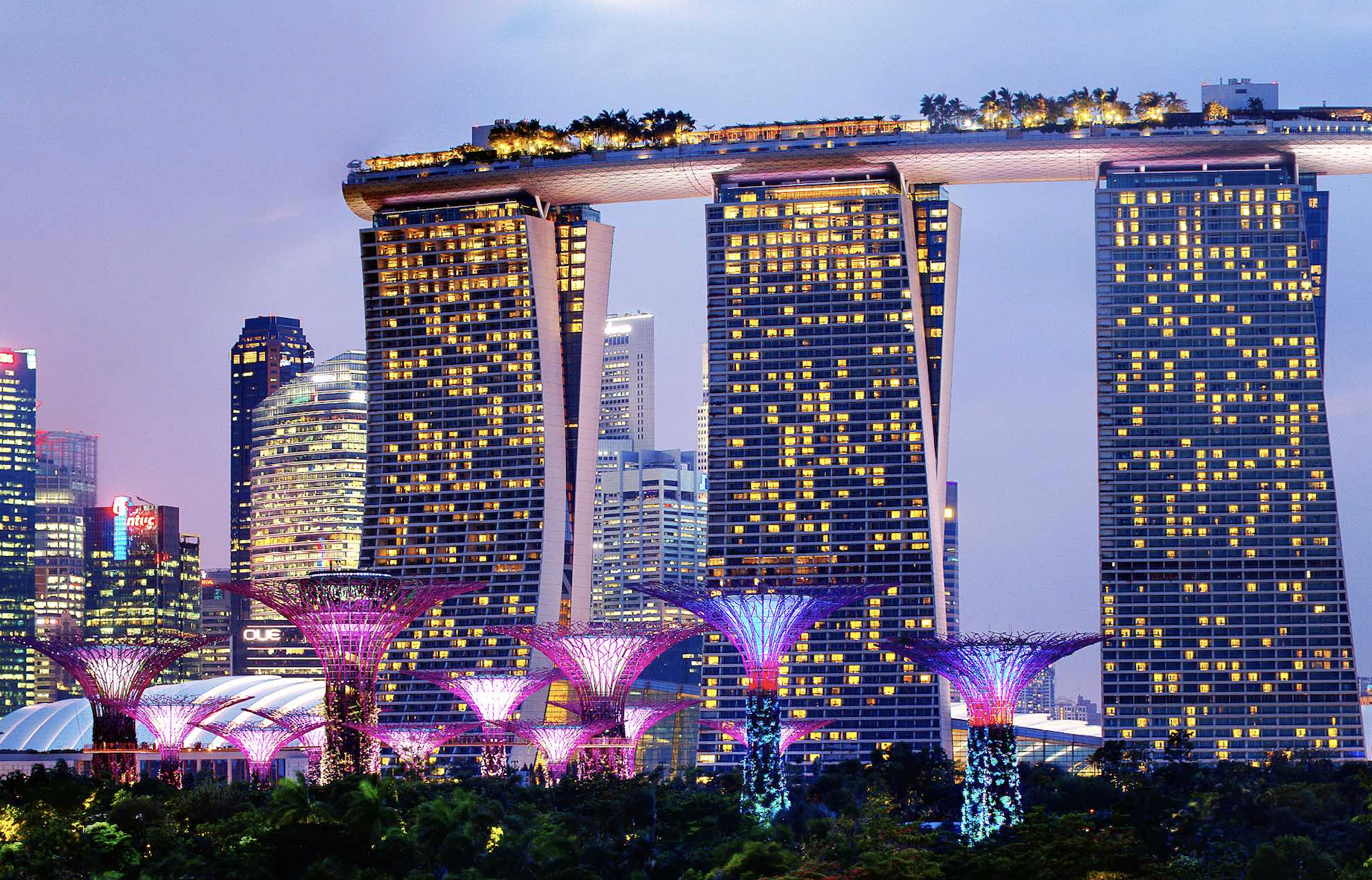 Marina Bay Sands and Gardens by The Bay. Photo courtesy: visitsingapore.com