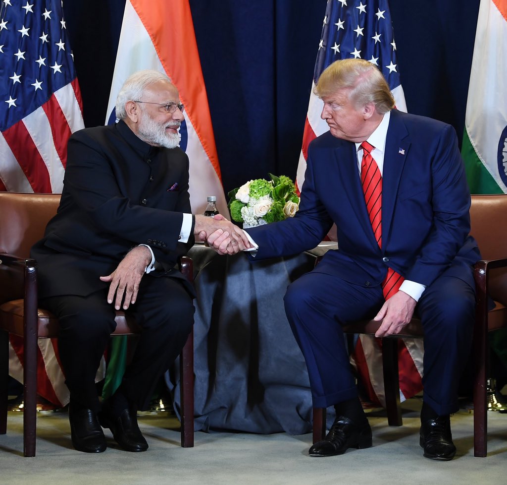 US President Donald Trump is scheduled to visit India on February 24 and 25. File photo courtesy: Twitter/@narendramodi