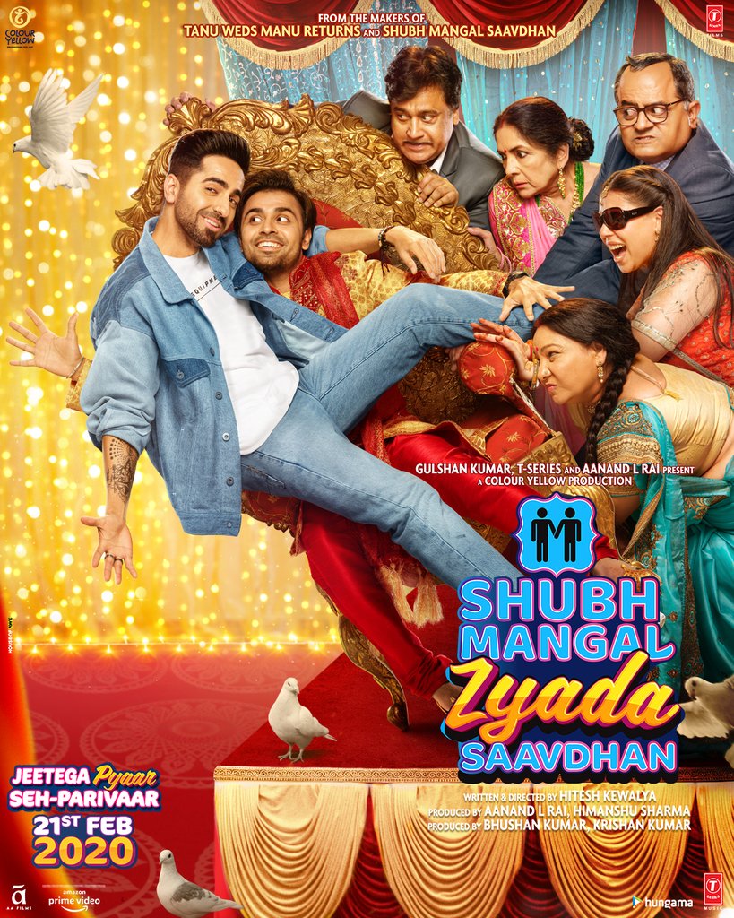 Shubh Mangal Zyada Saavdhan is a love story about two men in a small town in India. Photo courtesy: Twitter/@hiteshkewalya