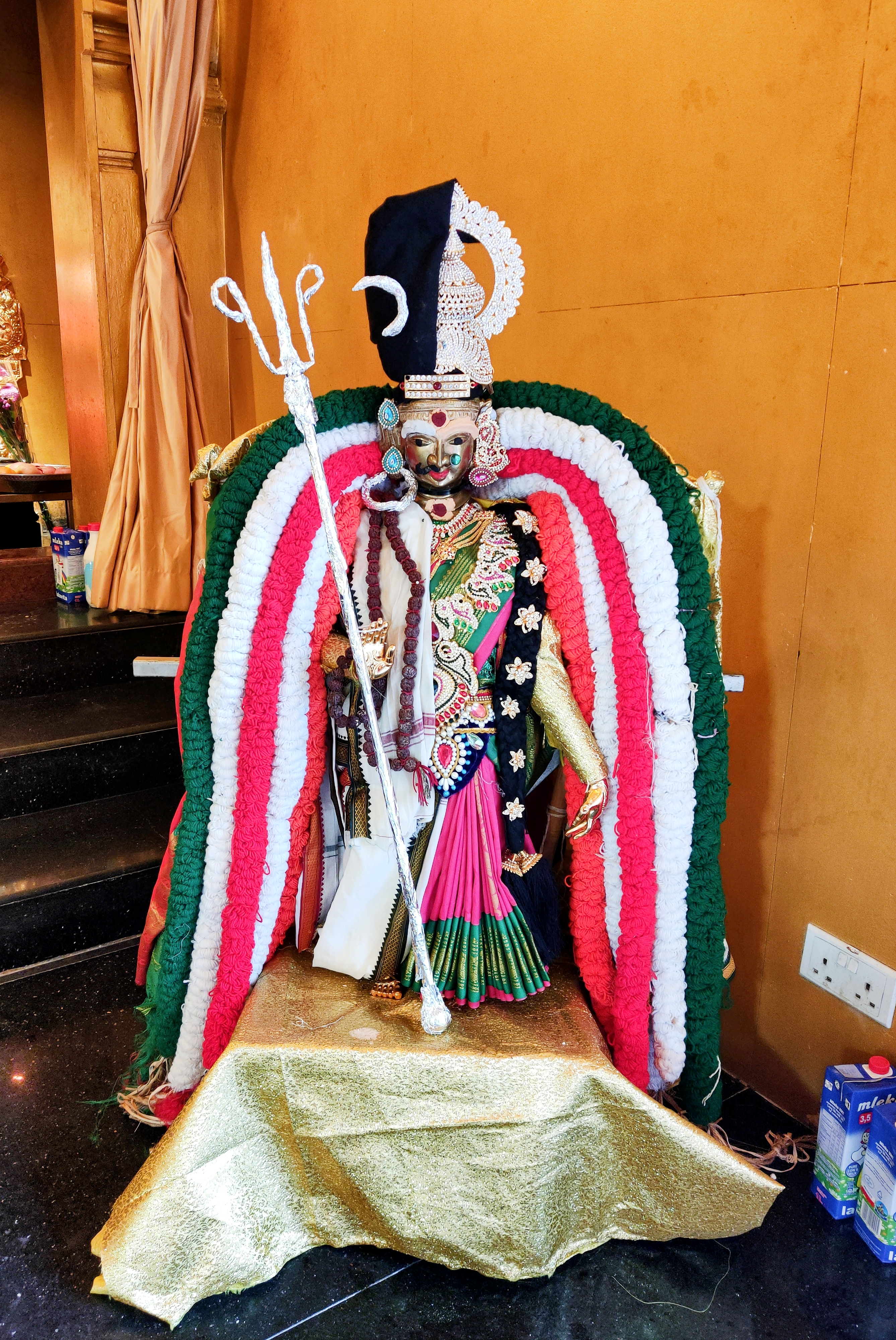Shiva as Ardhanarishwar at the Loyang Ganesha temple. Photo: Connected to India