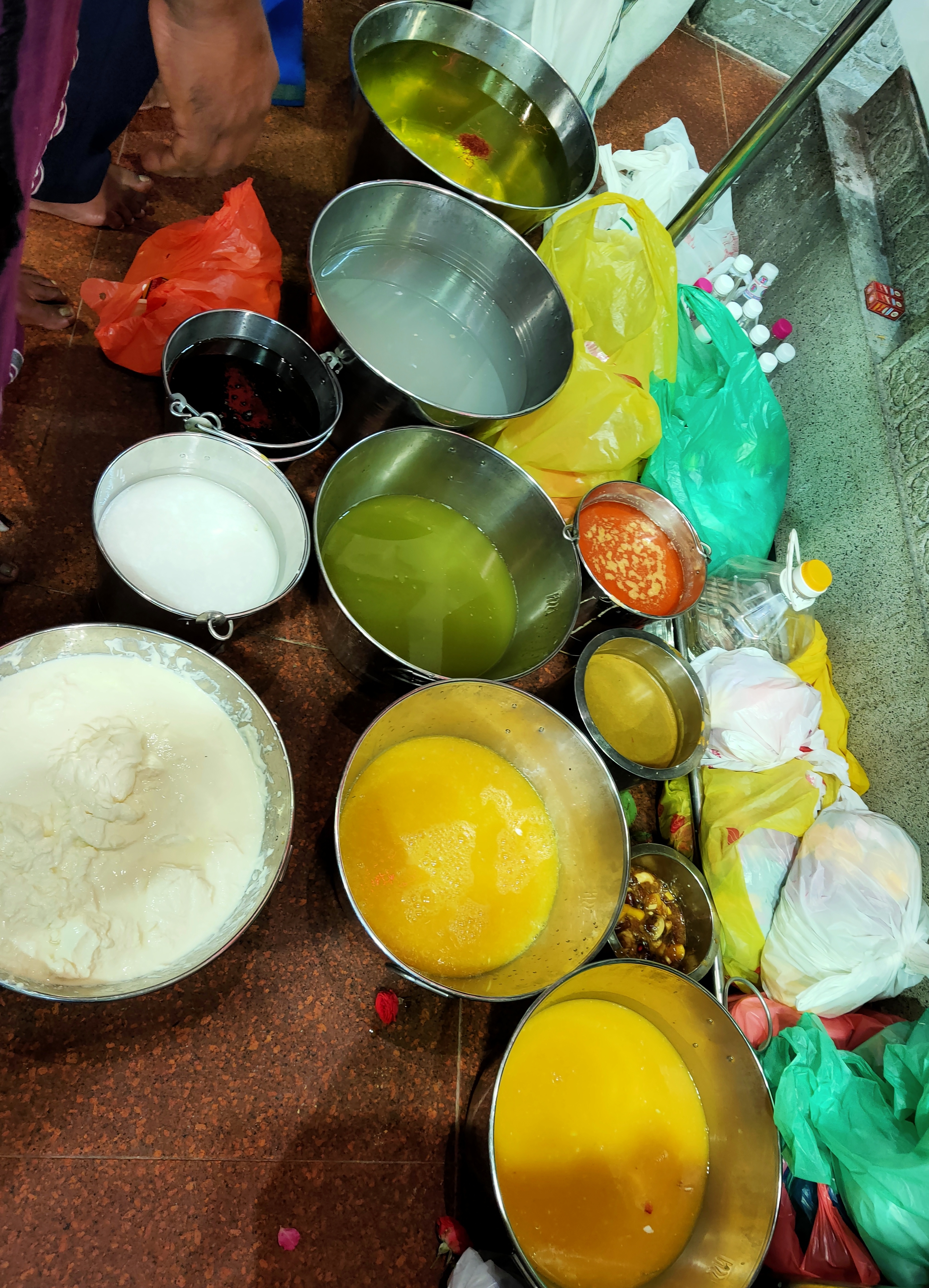 Abhisheka items for Lord Shiva. Photo:Connected to India