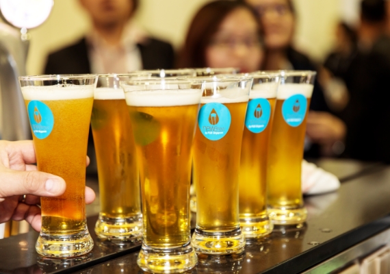 NEWBrew is made from NEWater, Singapore's very own brand of recycled water produced by PUB. Photo courtesy: Brewerkz