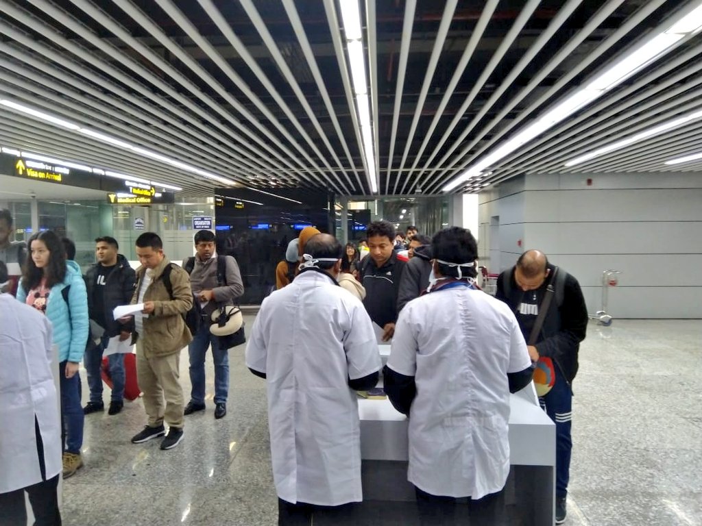 Screening taking place at Kolkata airport. Photo courtesy: Twitter/aaikolairport
