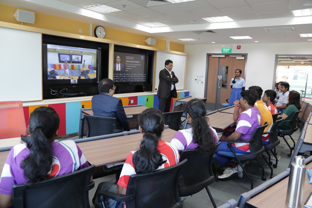 Students in GIIS schools worldwide can now connect to virtual classes remotely through the digital classrooms. Photo courtesy: GIIS