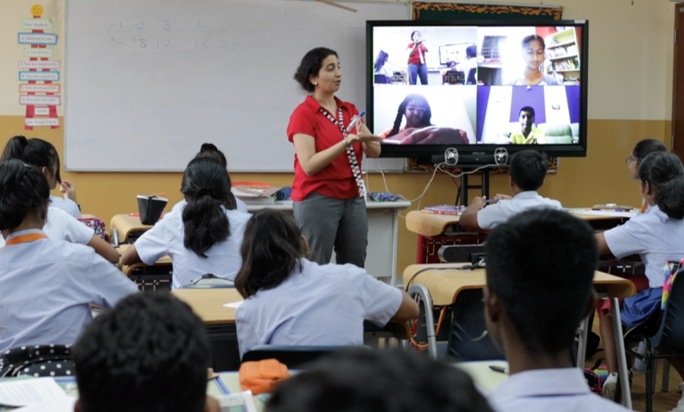 The digital classrooms are wi-fi enabled spaces equipped with the latest audio-visual technologies. Photo courtesy: GIIS