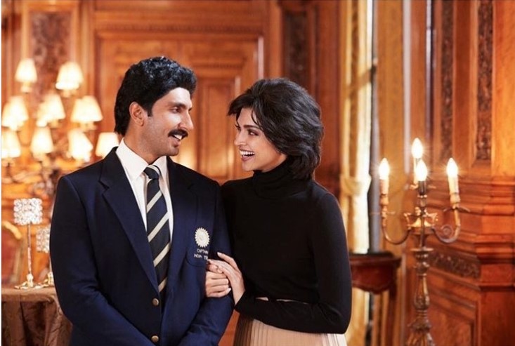 Ranveer stars as skipper Kapil Dev and Deepika Padukone co-stars as Kapil’s wife Romi Devi in the movie. Photo Courtesy: Instagram