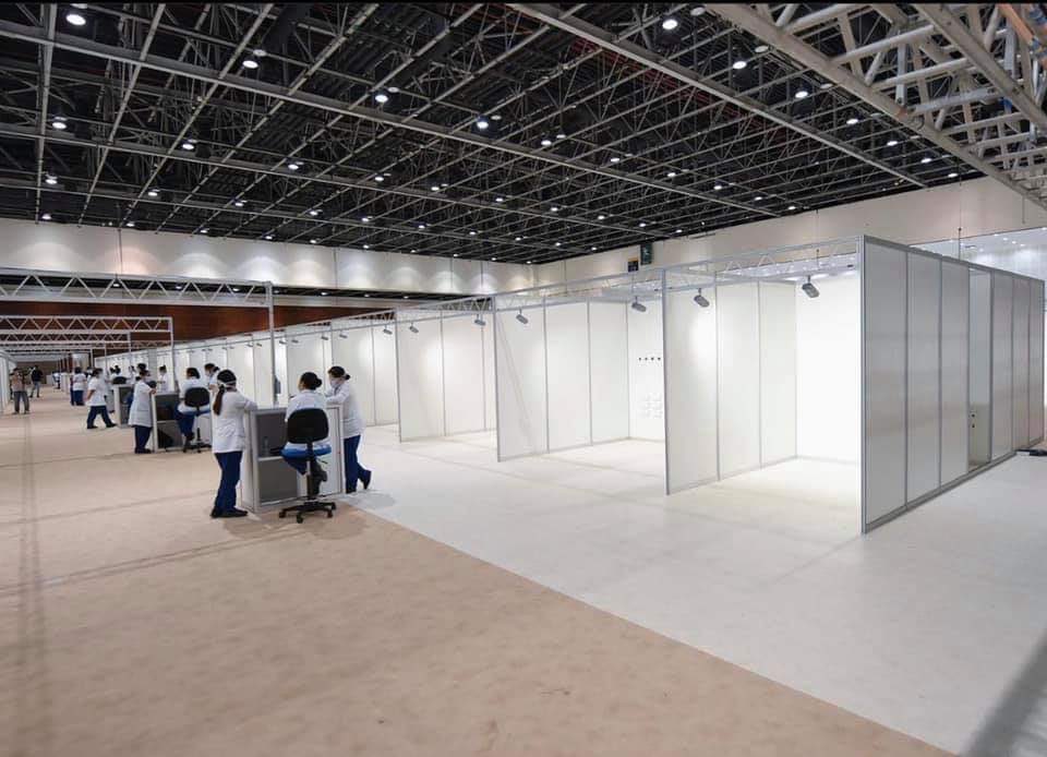 The Dubai World Trade Centre was turned into a 3000 bed field hospital to handle COVID19. Photo Courtesy: DWTC Twitter 