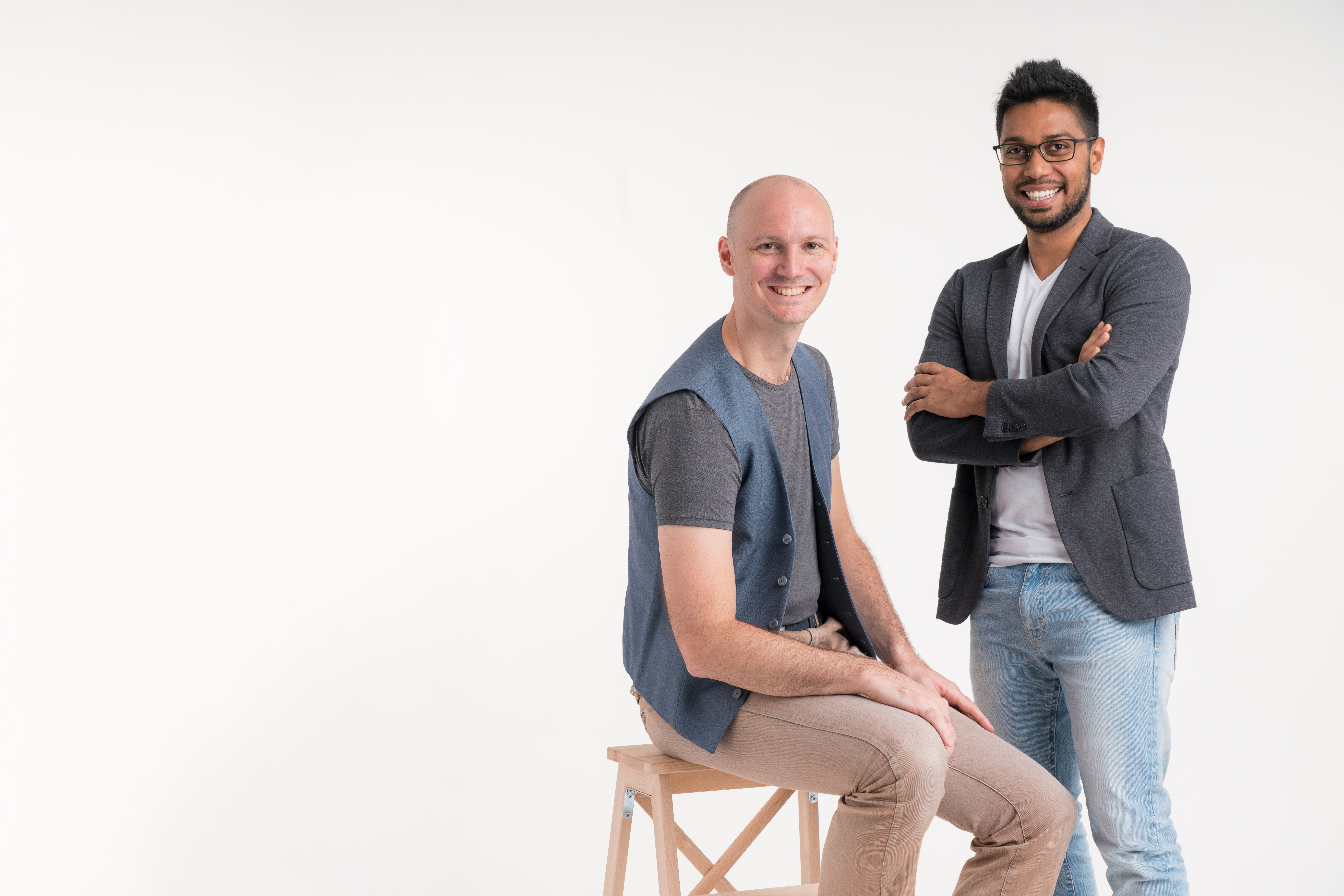 SensorFlow CEO and founder, Saikrishnan Ranganathan with SensorFlow’s co-founder Max Pagel: Photo Courtesy: SensorFlow