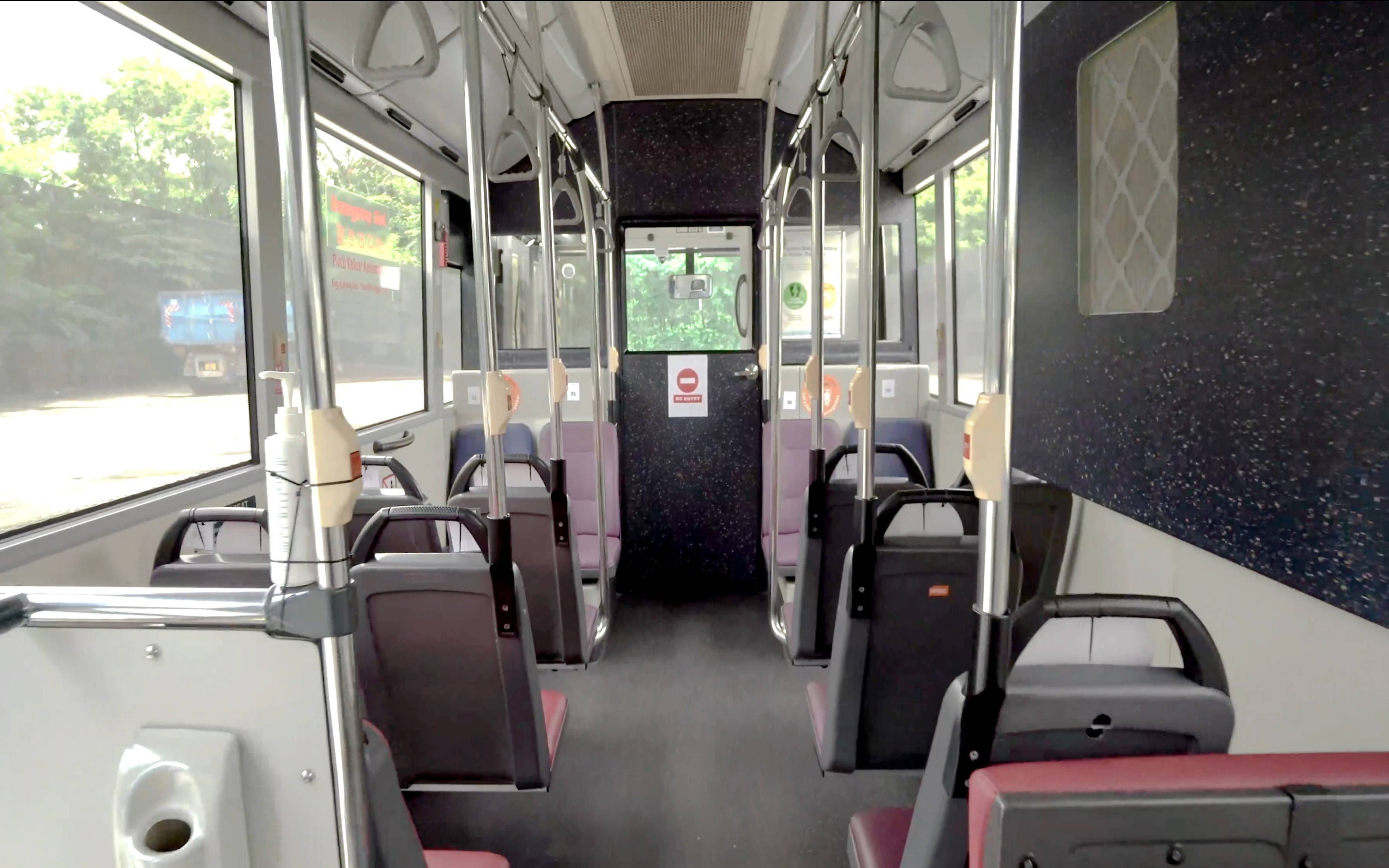 To ensure the safety of all on board, the COMET MAXI has the driver and the passengers located in two compartments separated by a completely sealed divider. Photo courtesy: SMRT