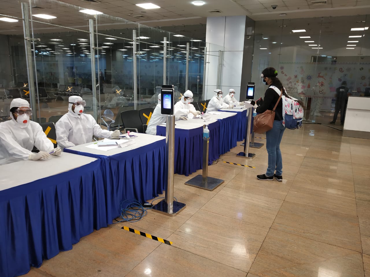 Ahmedabad Airport receiving passengers as part of Vande Bharat Mission. Photo courtesy: Twitter/@aaisvpiairport
