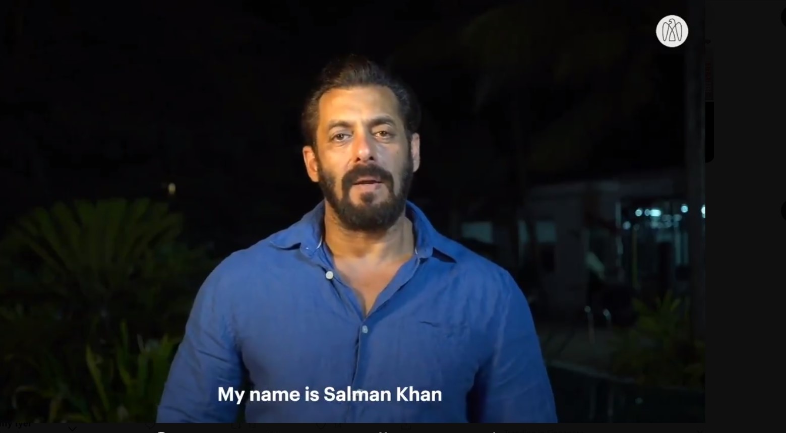 Bollywood actor Salman Khan roped in to convey a special message to Indian expats in the UAE, amid the coronavirus pandemic. Photo: Screengrab of video