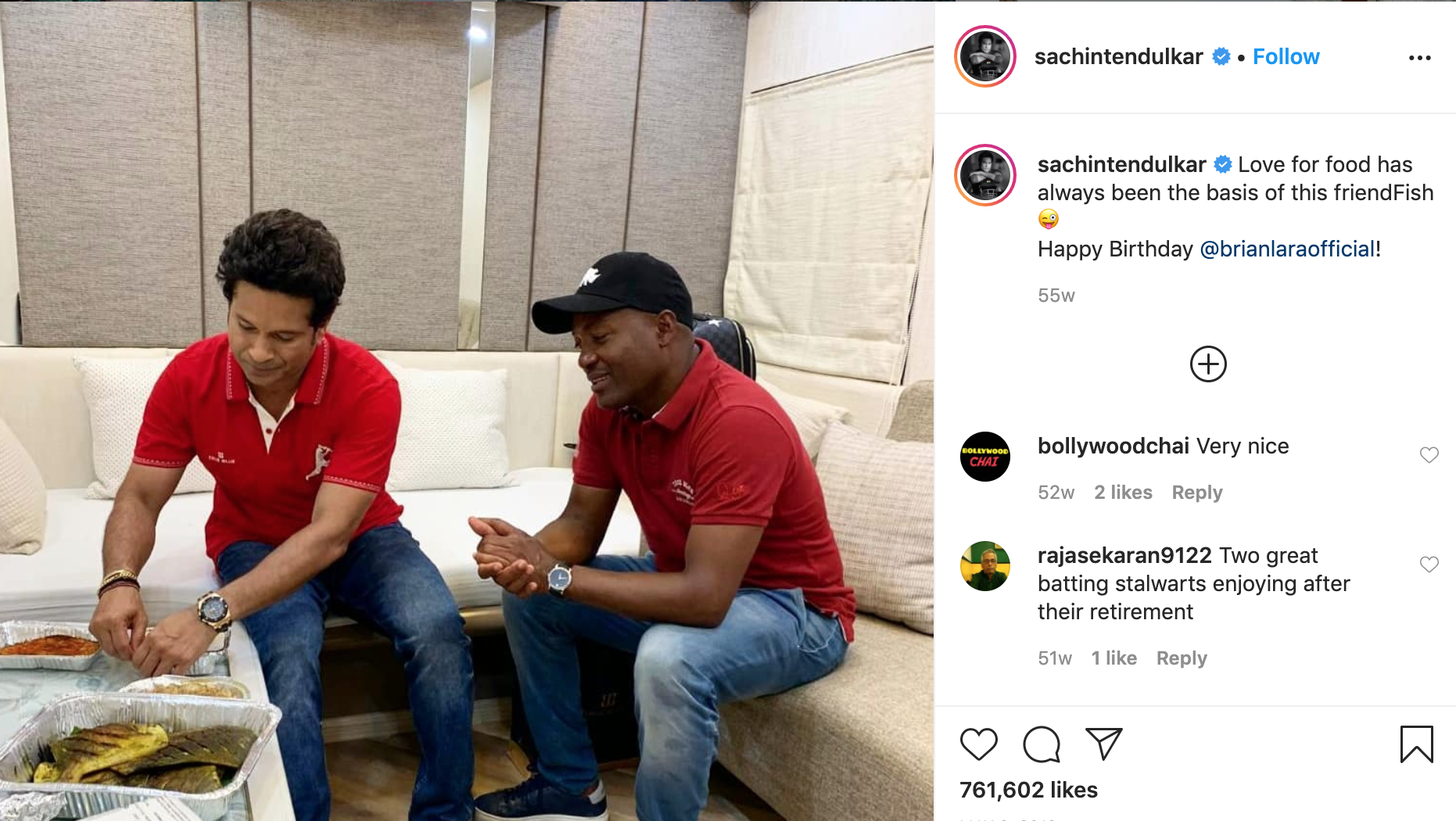 Photo Courtesy: Sachin Tendulkar/Instagram 