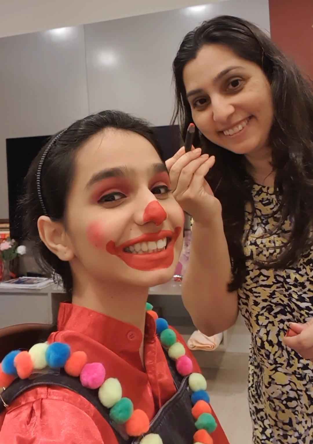 Parents did the makeup and assembled and stitched the vibrant costumes as per costume designer Aparna Termurnikar's direction.  Photo Courtesy: MMS