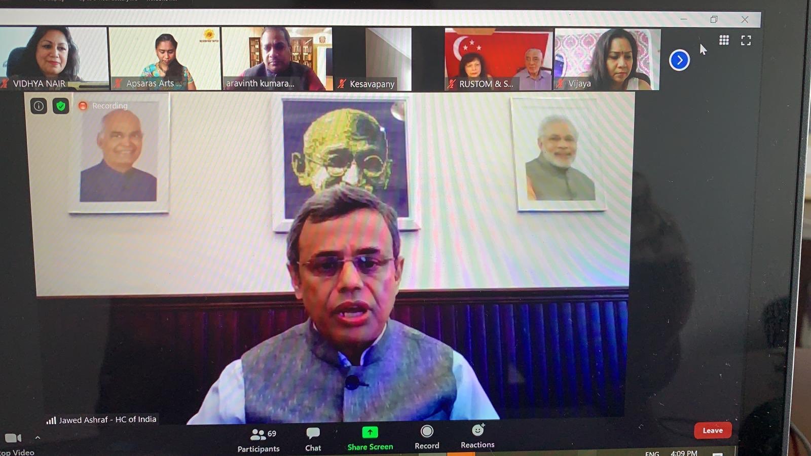 As part of a series of webinars during the #InternationalYogaDay2020 High Commissioner  @JawedAshraf5  spoke in 90-minute session on why India’s cultural heritage has enduring value and a growing following globally.