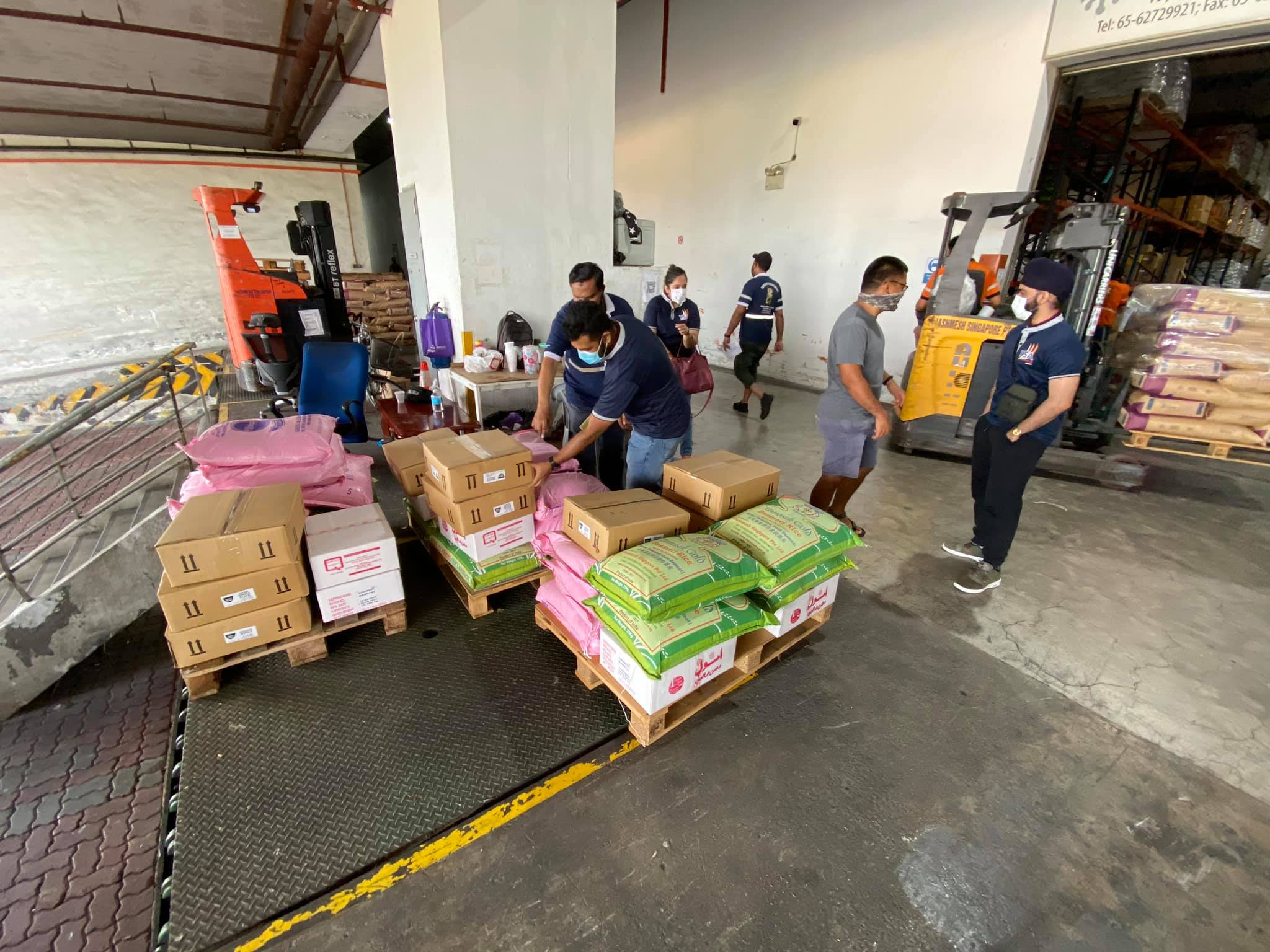 Mountains of essential items to be delivered to the organisations. Photo courtesy: Facebook/YSA