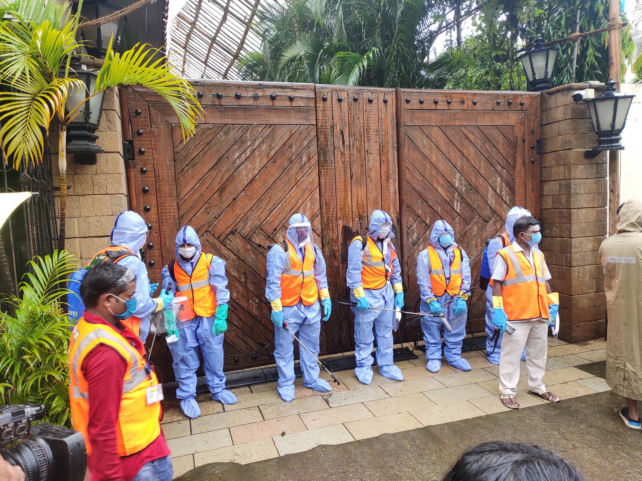 The Mumbai Municipal authorities, BMC has sealed all the bungalows of the Bachchan family and declared them as containment zones.  Photo Courtesy: Twitter