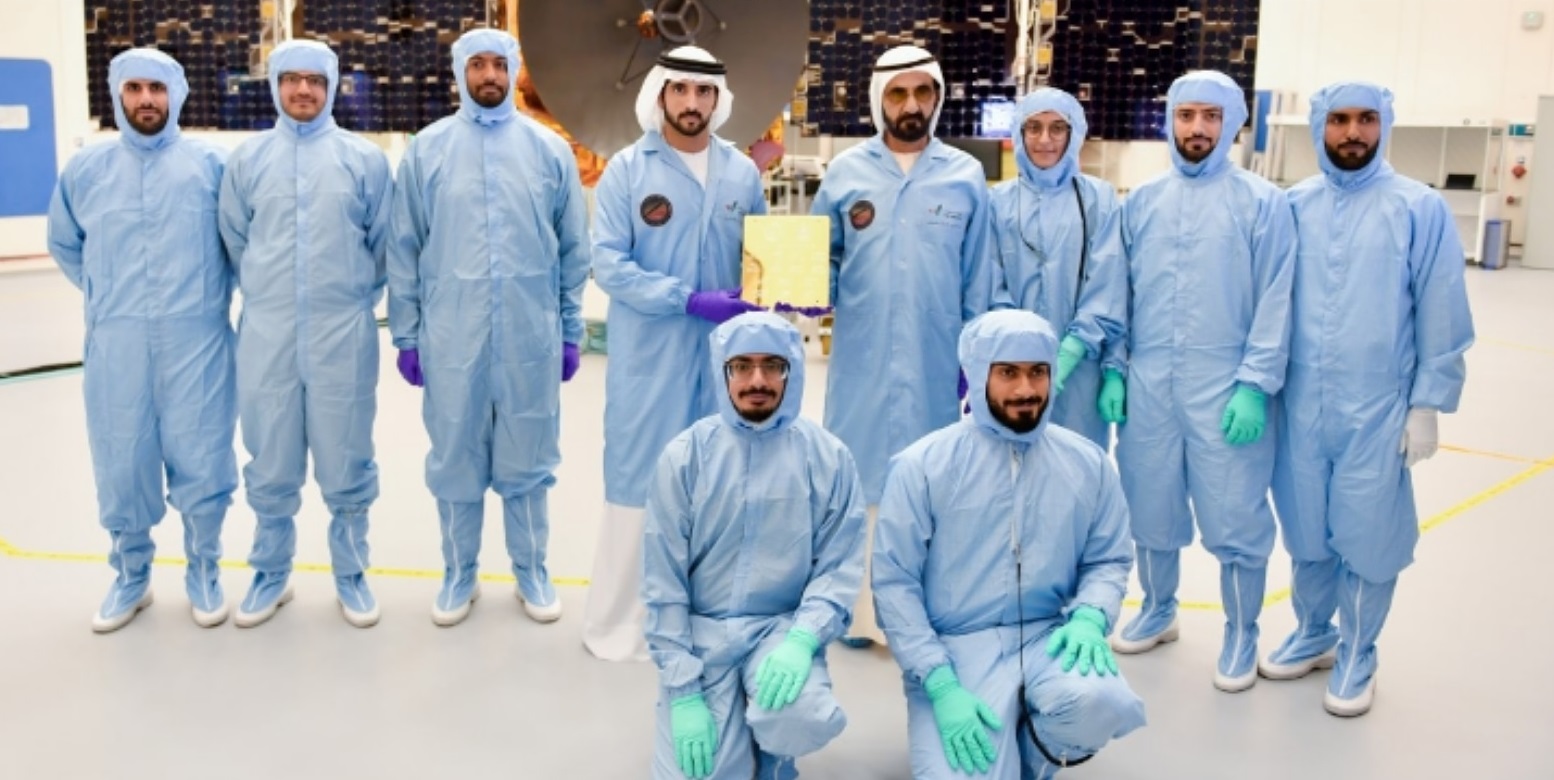 .The launch is the culmination of efforts of a large team of young Emirati, comprising 200 engineers, experts and researchers. Photo Courtesy: Twitter
