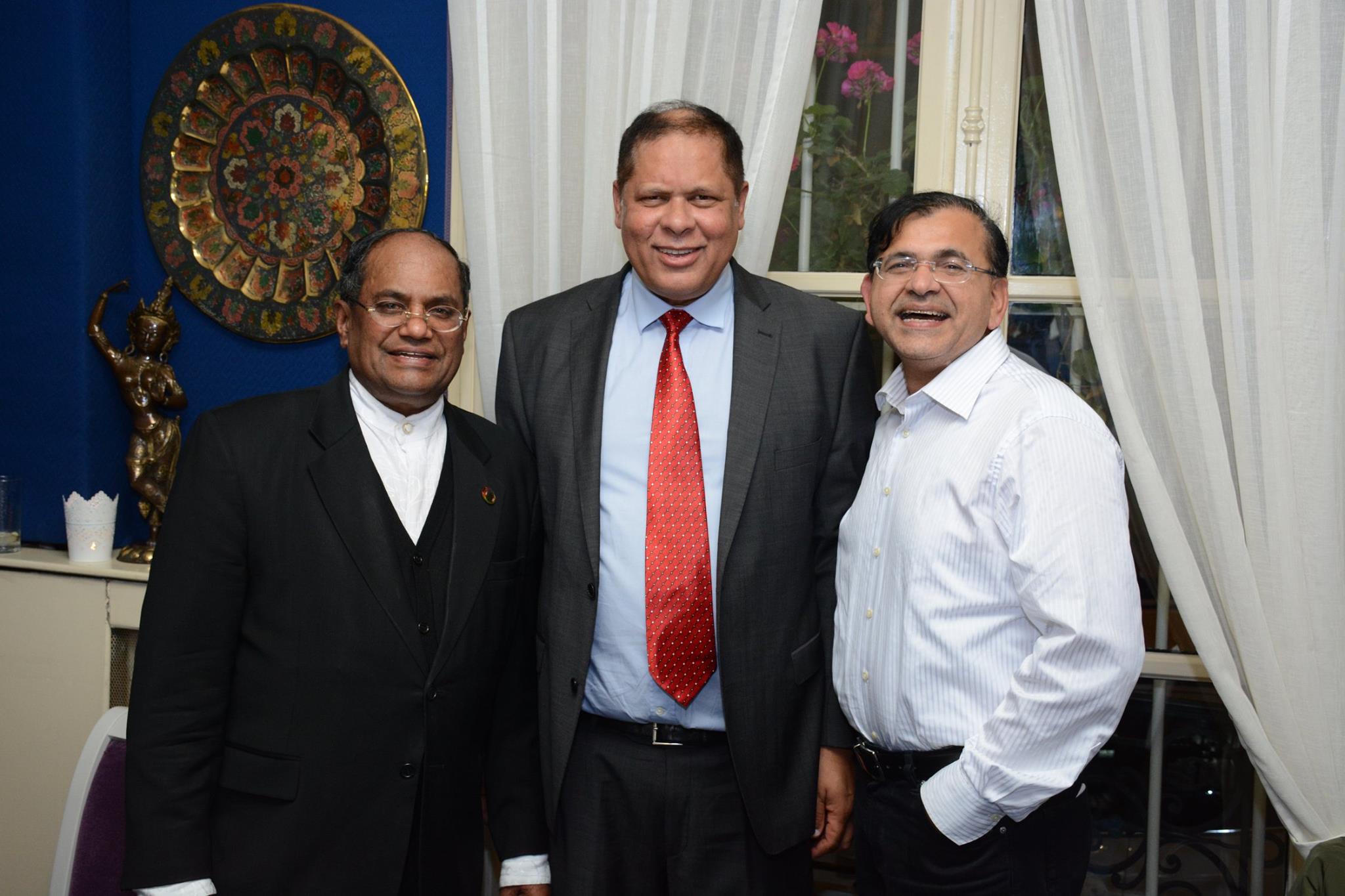 Thomas Abraham, Chaiman of GOPIO International, Dr Pradip Sewoke, Chairman of GOPIO Europe Convention & GOPIO International Europe Coordinator and Ryan Tewari, GOPIO International Coordinator at large