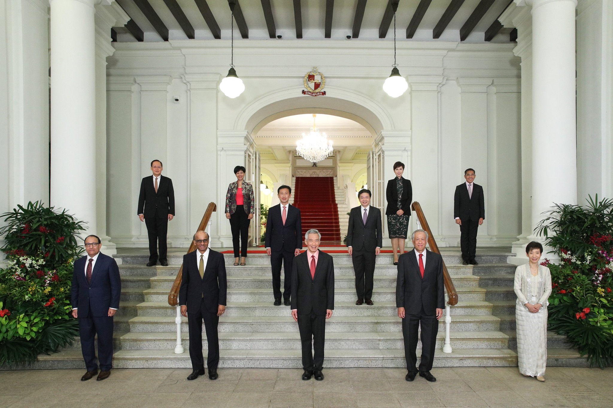 Newly sworn in Cabinet Ministers at the Istana. Photo courtesy: MCI