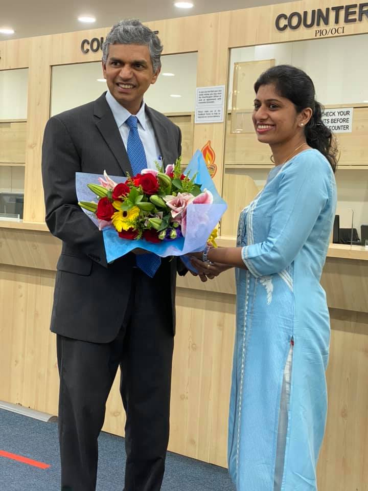 Welcomed High Commissioner designate P. Kumaran