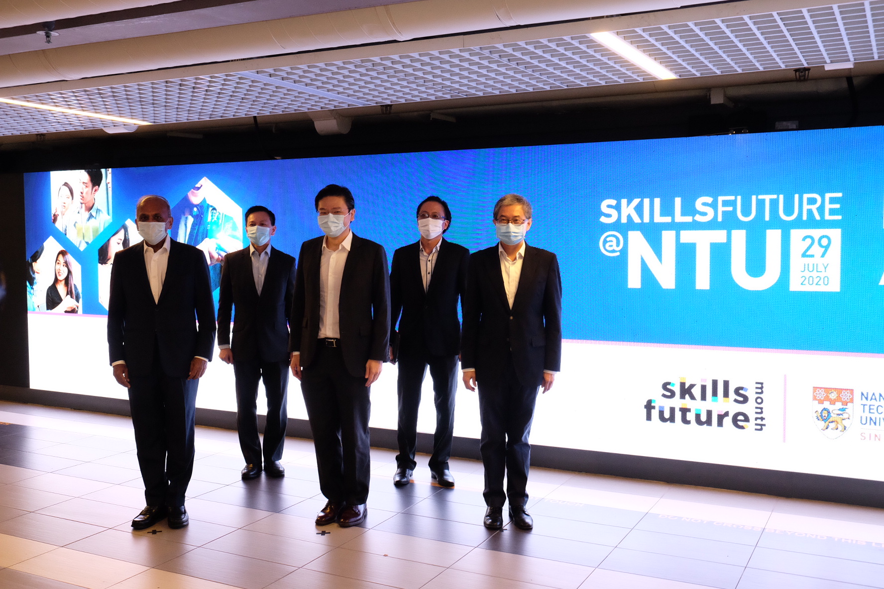 The launch of SkillsFuture@NTU was graced by Education Minister Mr Lawrence Wong - his first visit to NTU after his recent appointment. Photo courtesy: NTU