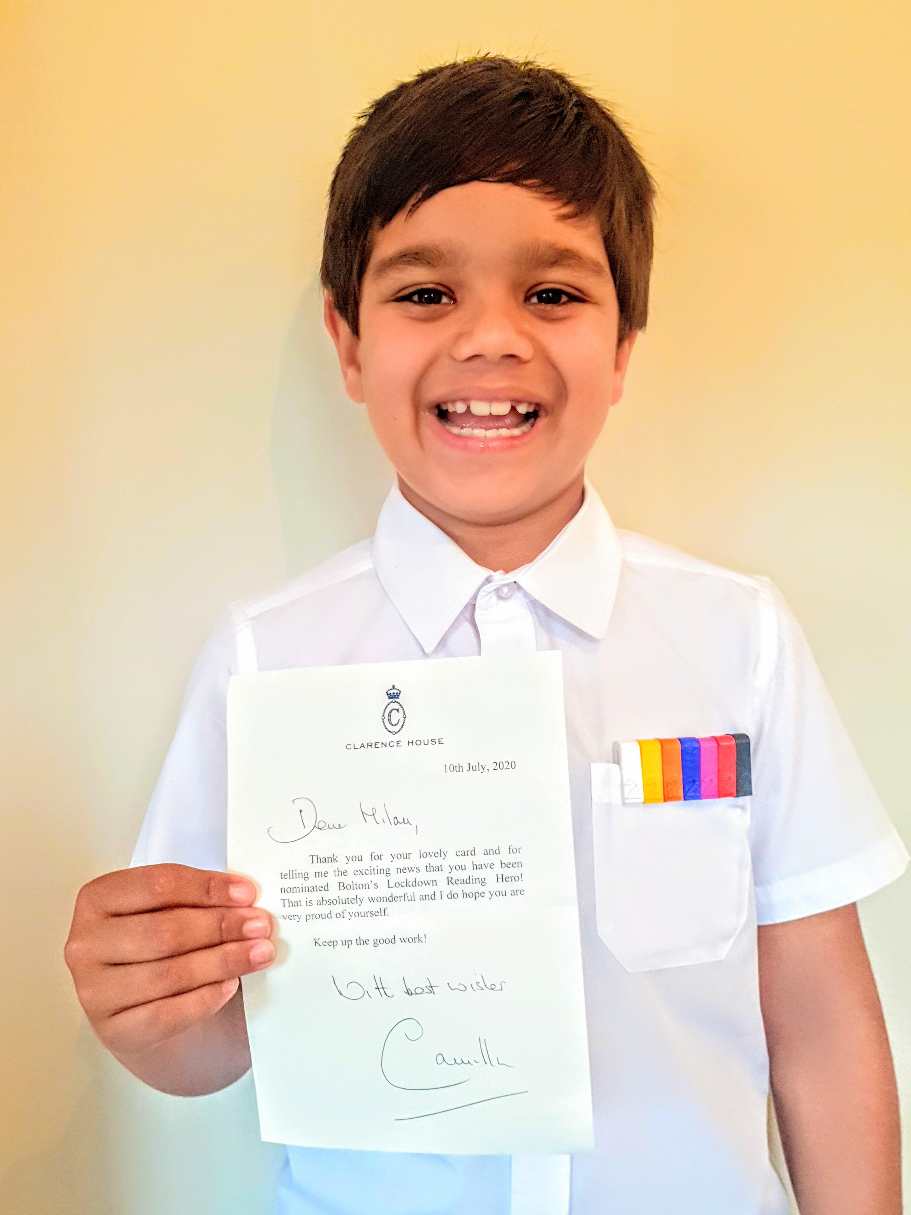 recognition from HRH the Duchess of Cornwall