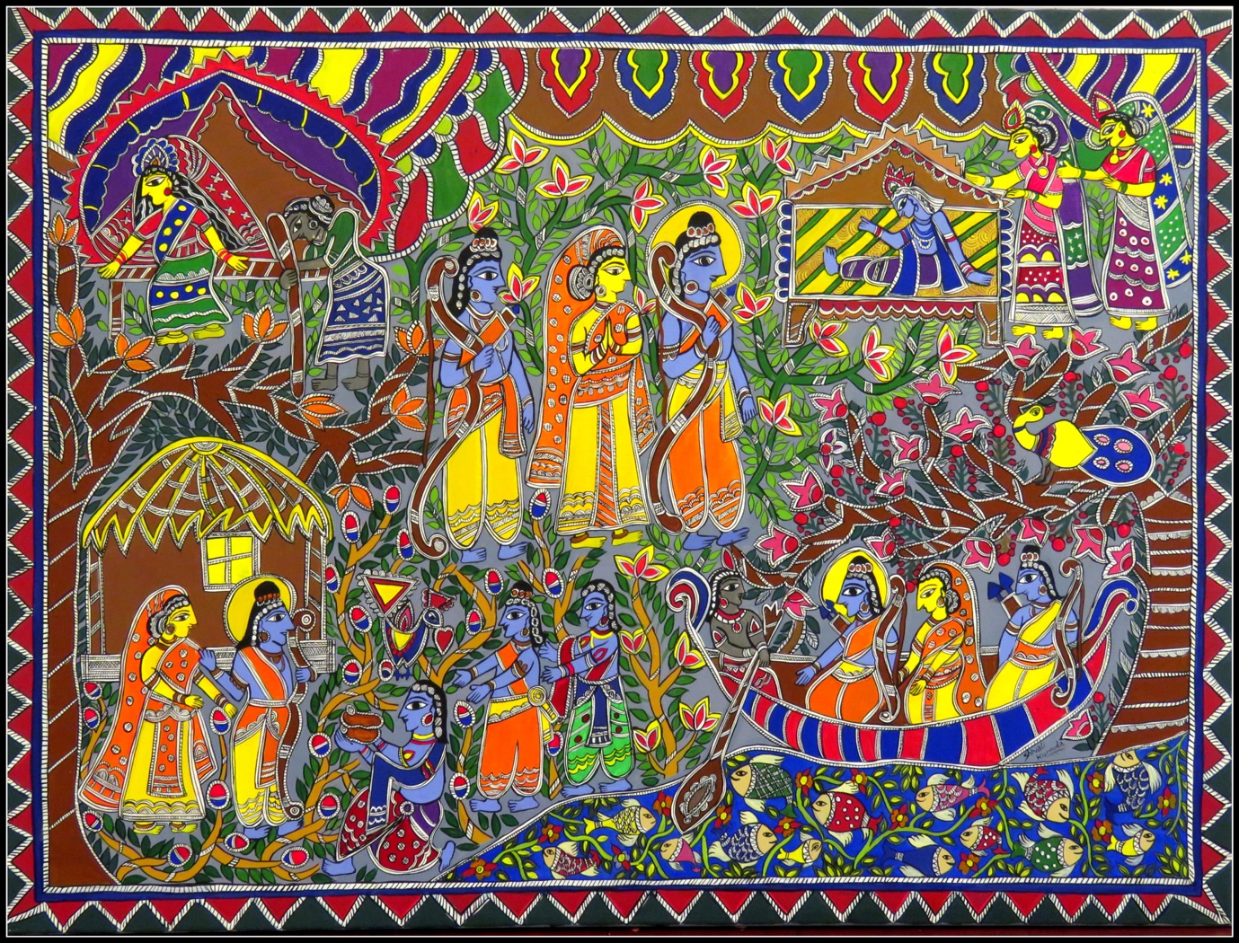 The Art Installation speaks of the birth, education, adventures in the life of Lord Rama. Photo Courtesy: Stroke Arts 
