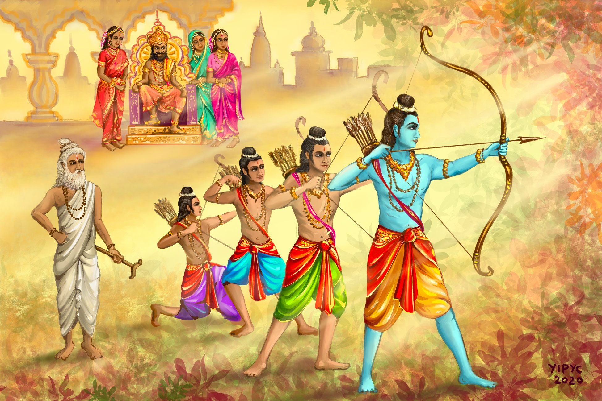 Digital illustrations, of scenes from the Indian epic Ramayana, are showcased at this year’s Indian Heritage Centre (IHC) CultureFest 2020. Photo Courtesy: IHC