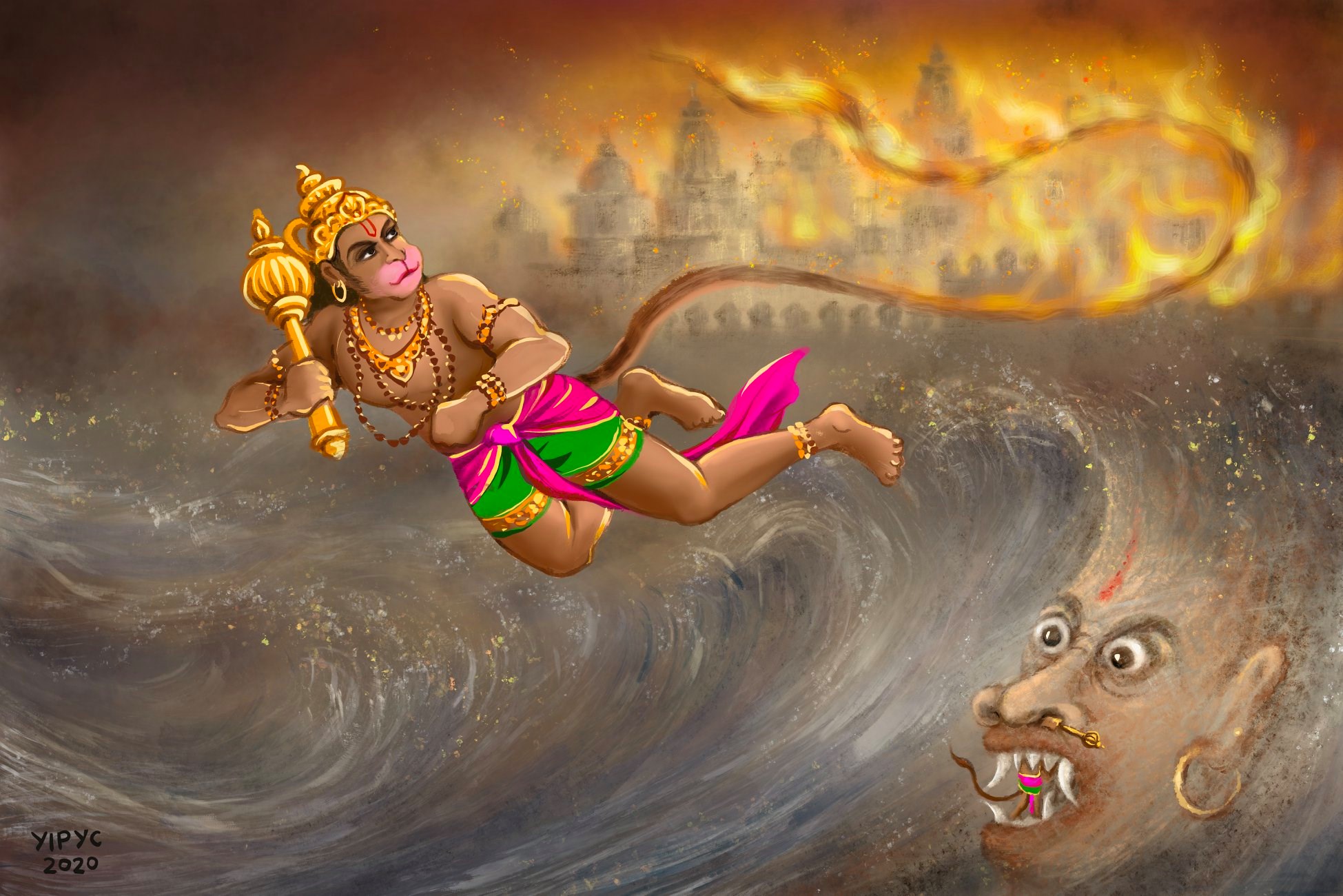 Yip Yew Chong’s first-ever digital illustrations for an e-book feature stories from the Ramayana. Photo Courtesy: IHC 