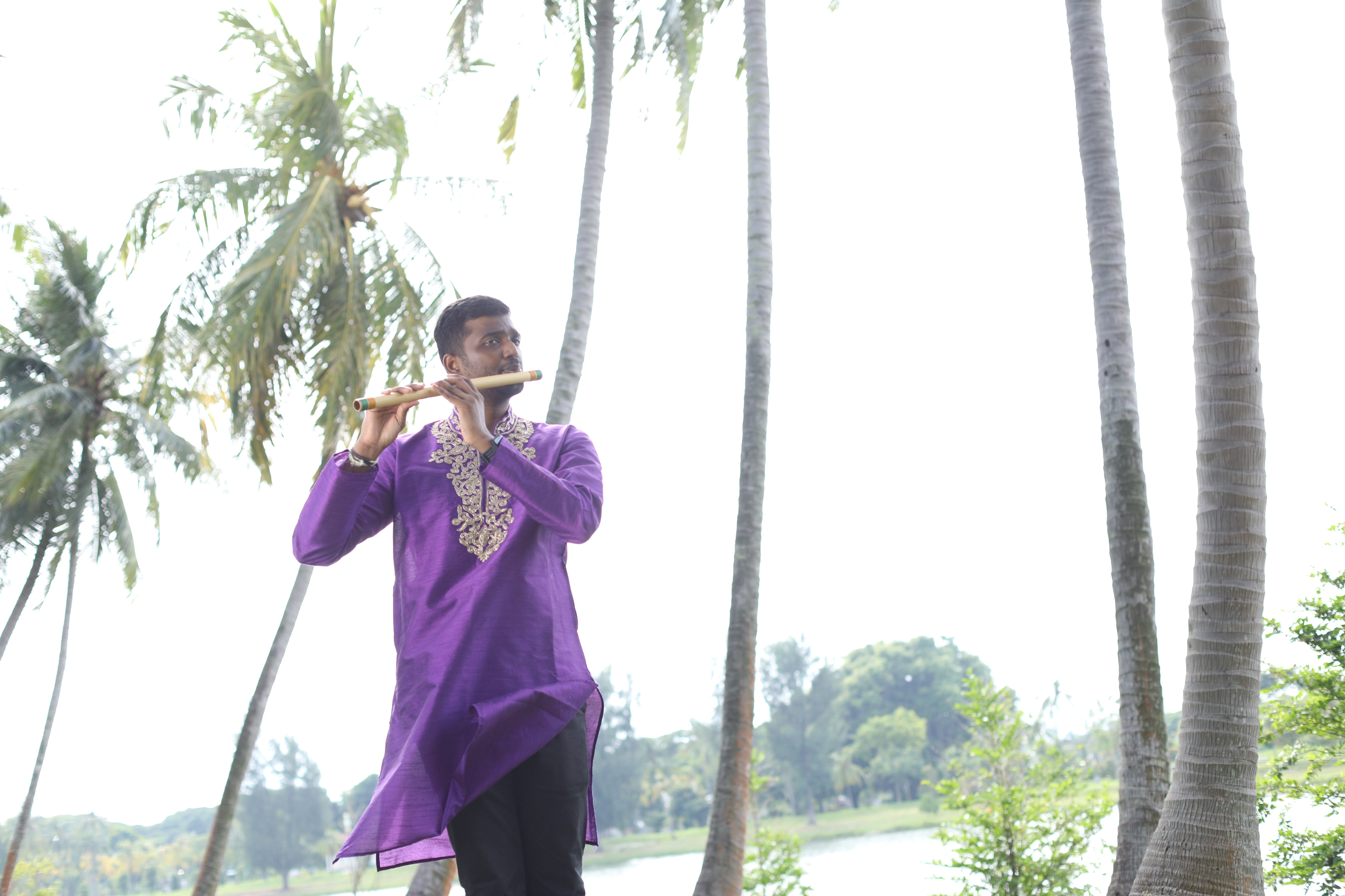 Music composer/flautist Raghaveendra Rajasekaren’s composition was deeply inspired by a visit to Sri Ranganathaswamy Temple. Photo Courtesy: MDT 