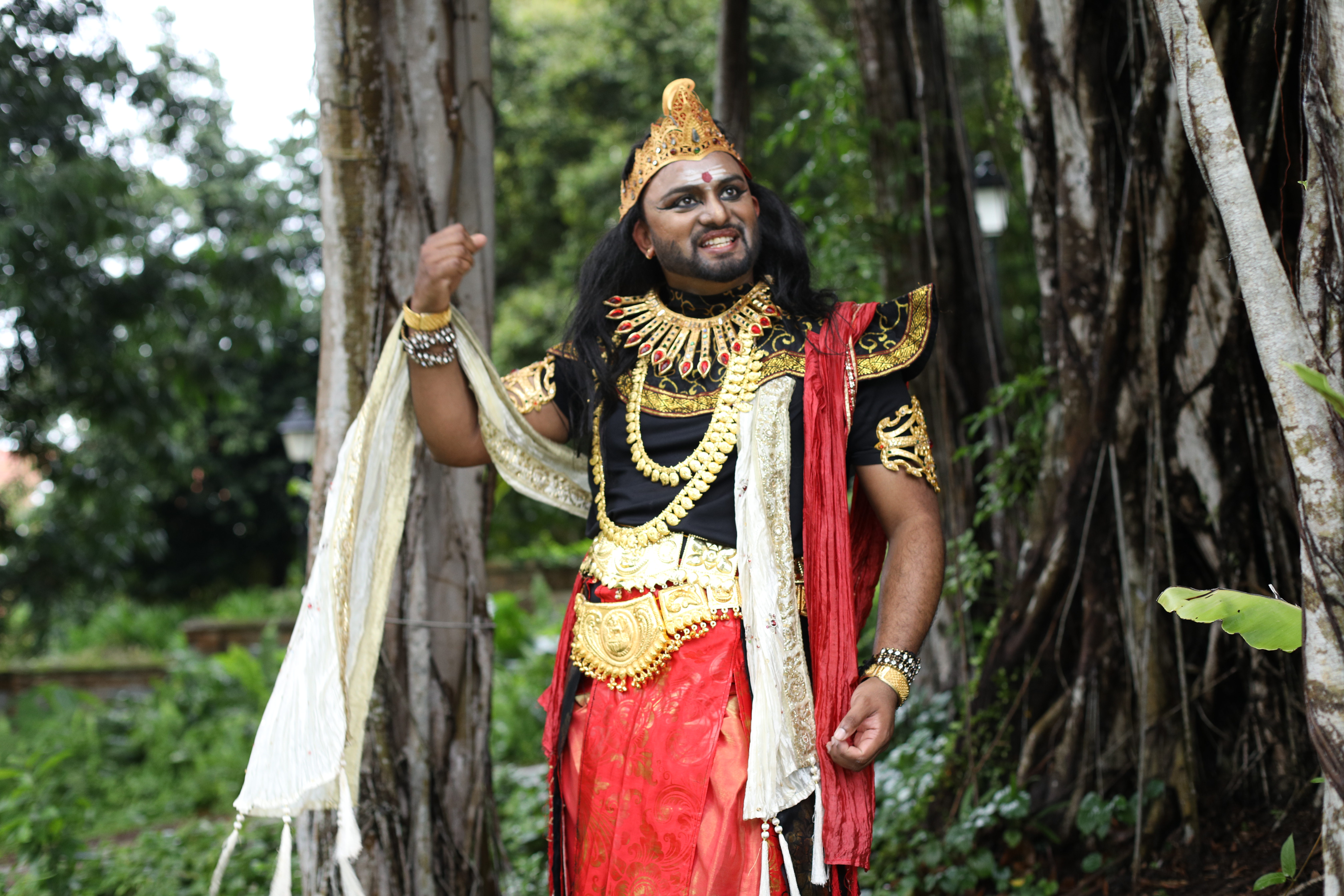 Ravana’s knowledge, talent, and sheer arrogance inspired Thiru to portray it both in sounds as well as in his character. Photo CourtesyL MDT