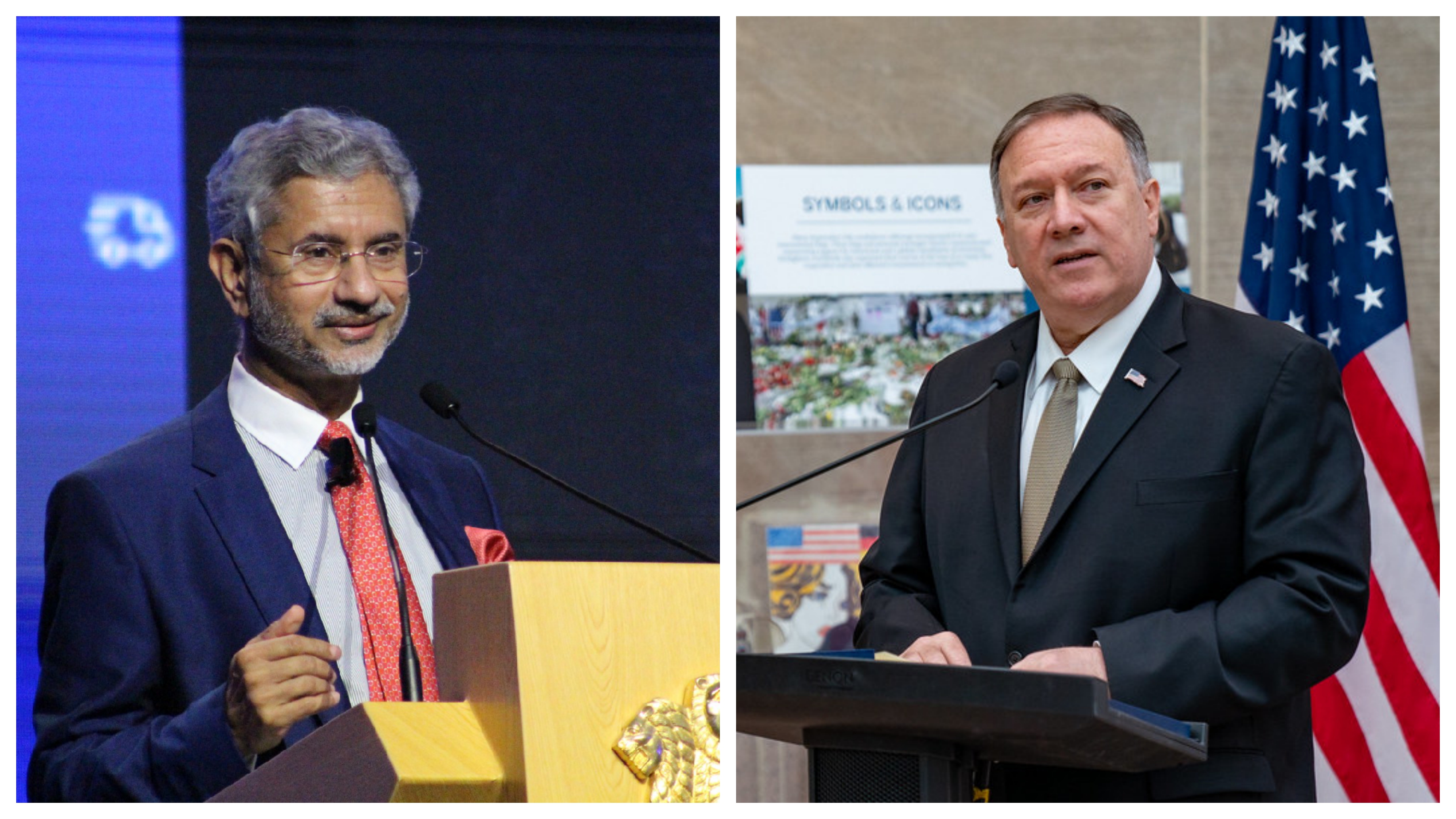 US Secretary of State Mike Pompeo and Indian External Affairs Minister Jaishankar