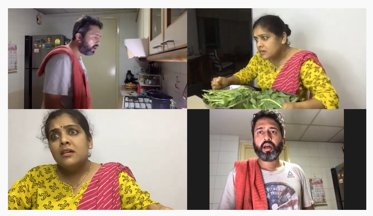 Lockdown chy polya’s actors Gautam Marathe and Geetanjali Joshi acted naturally and effortlessly delivered the long dialogues. Photo Courtesy: Screengrab/Lockdown chya polya