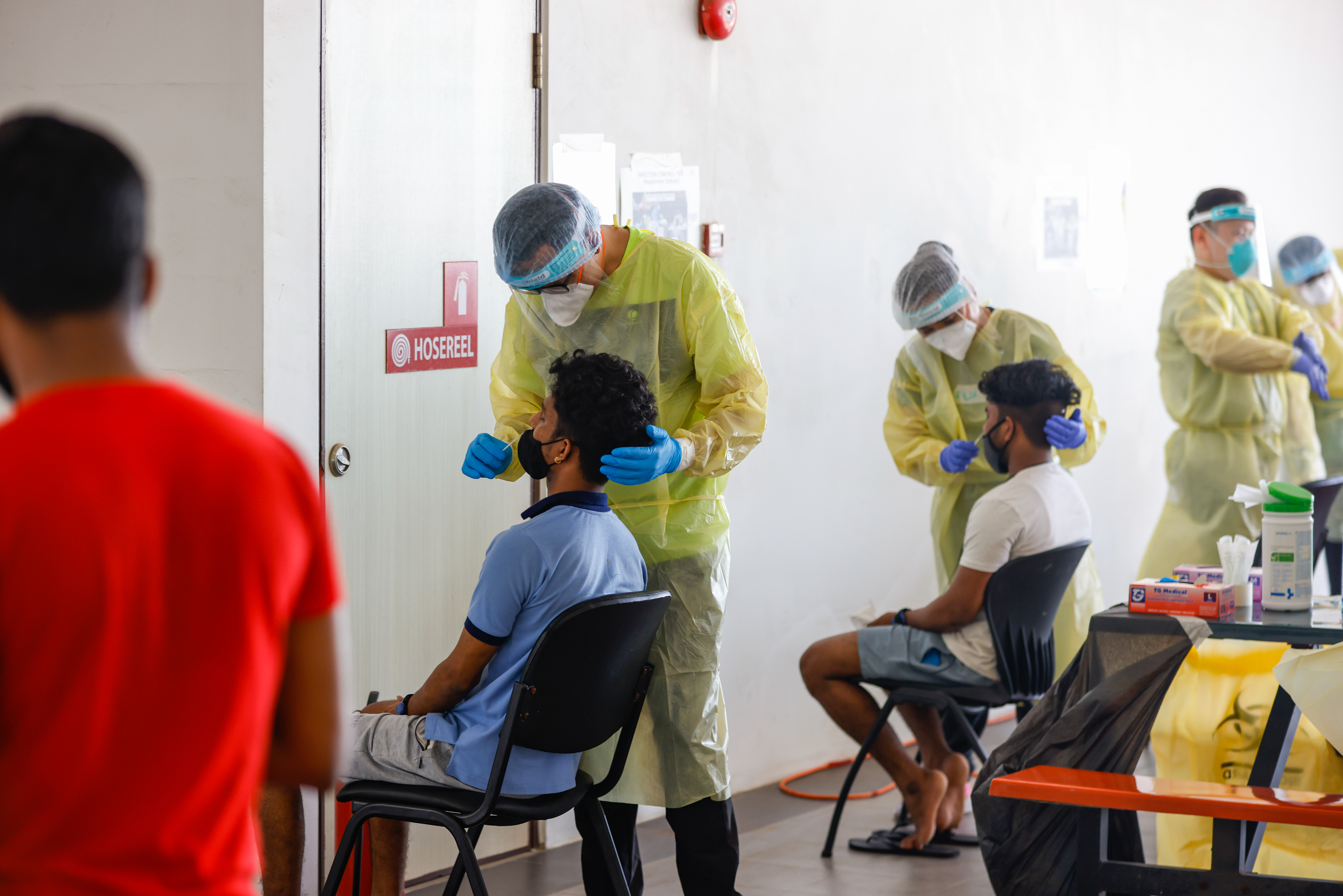 Results of the antigen rapid test can be obtained within half an hour. Photo courtesy: MOM, MOH