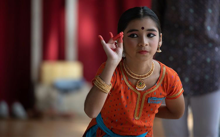 Parent-child workshop – Basic Indian dance. Photo courtesy: Esplanade